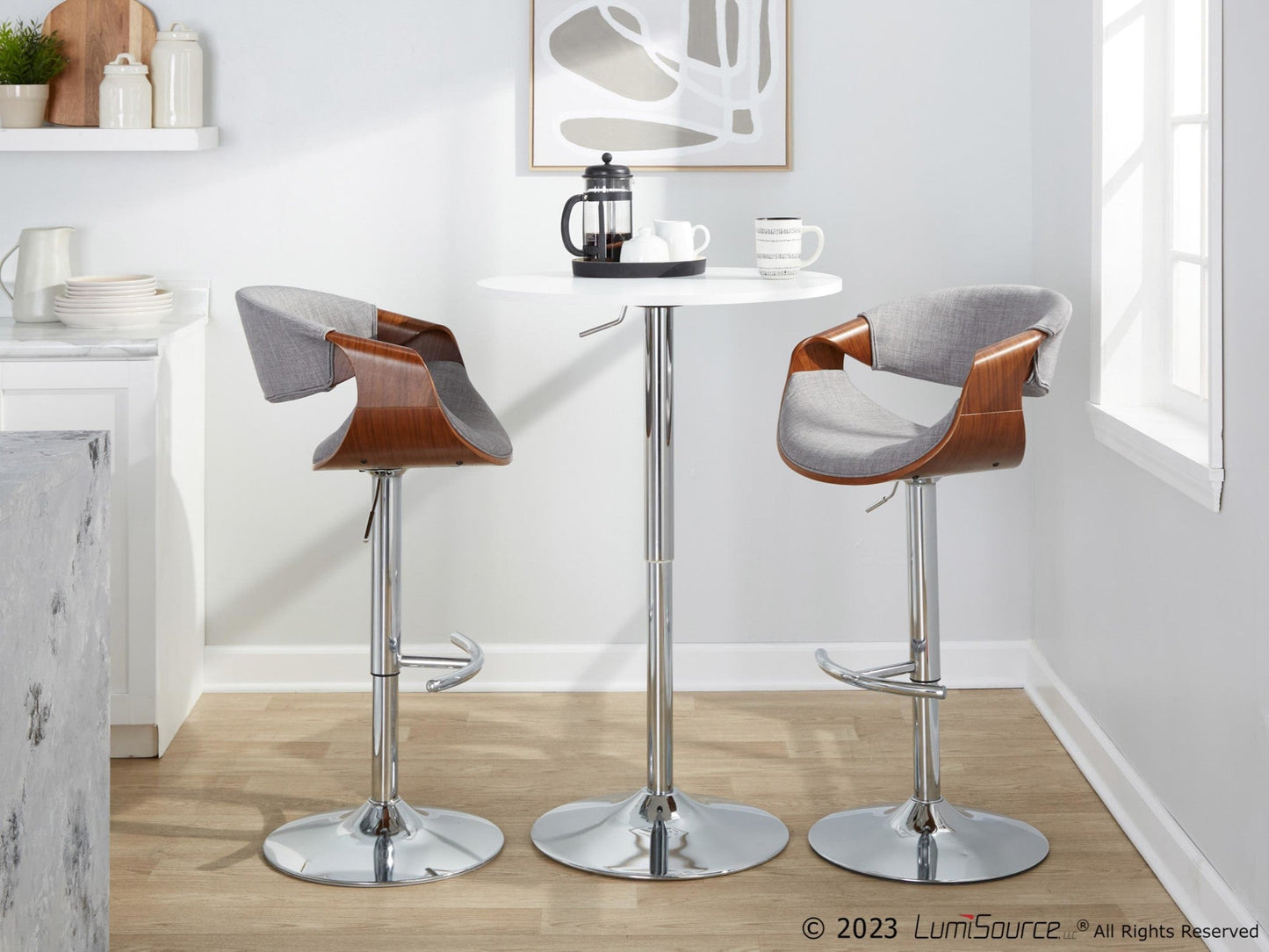 Majestic Office Furniture Adjustable Barstool - Set of 2