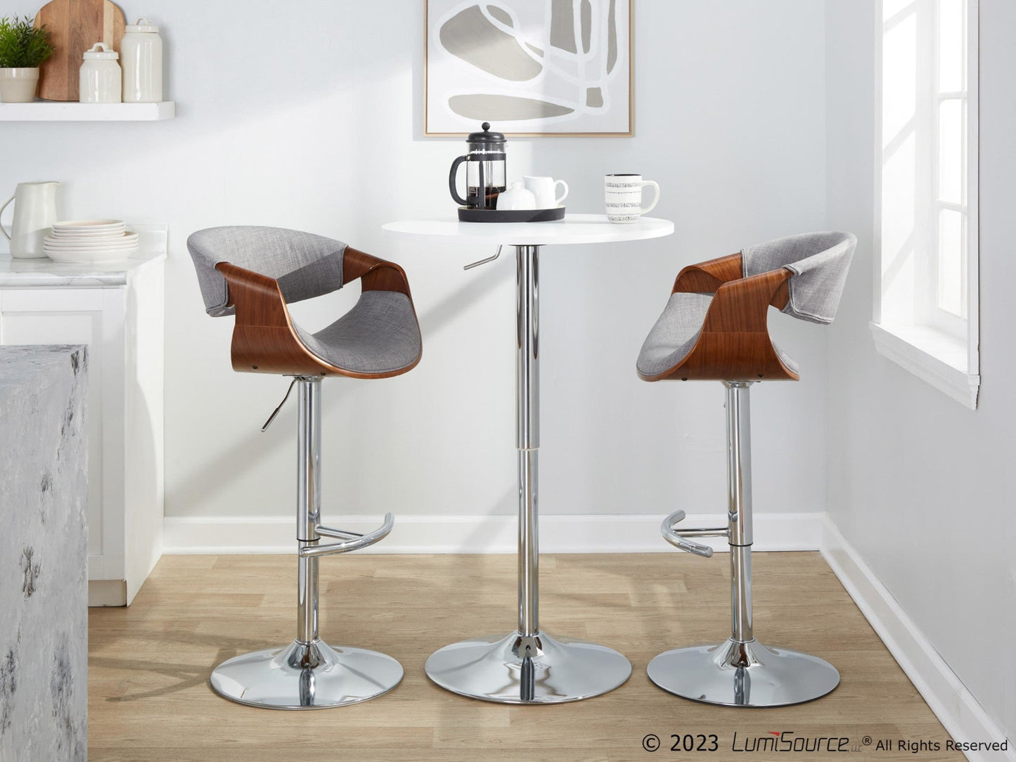 Majestic Office Furniture Adjustable Barstool - Set of 2