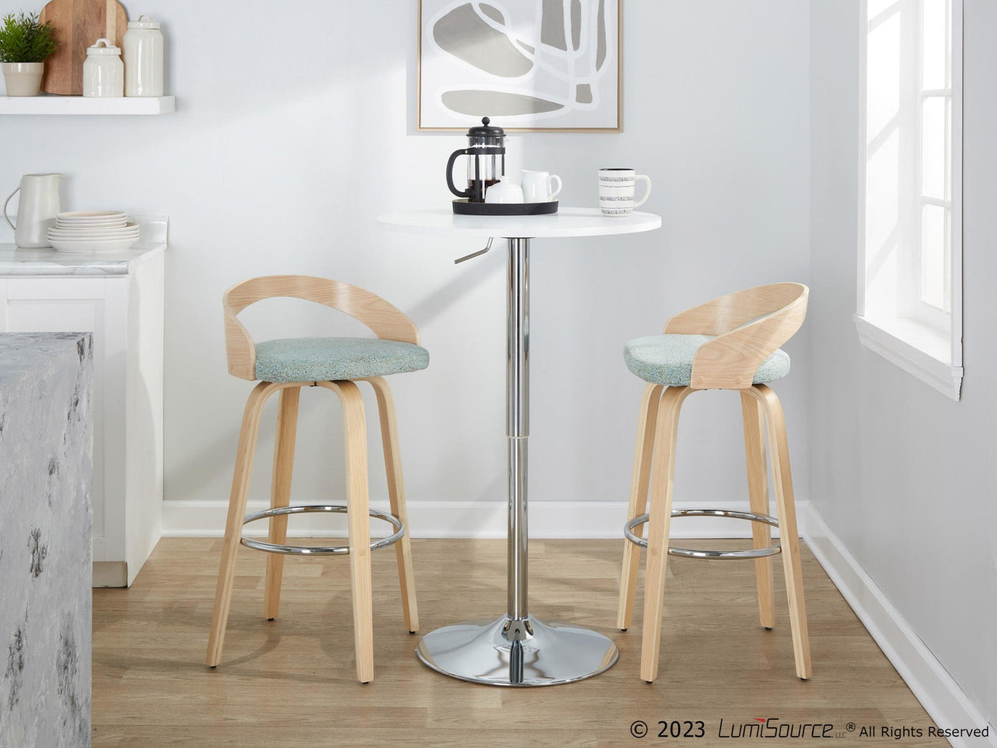 Majestic Office Furniture 30" Fixed-Height Barstool - Set of 2
