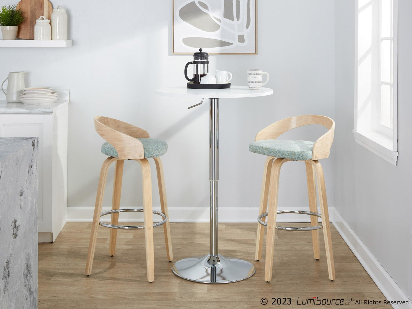Majestic Office Furniture 30" Fixed-Height Barstool - Set of 2