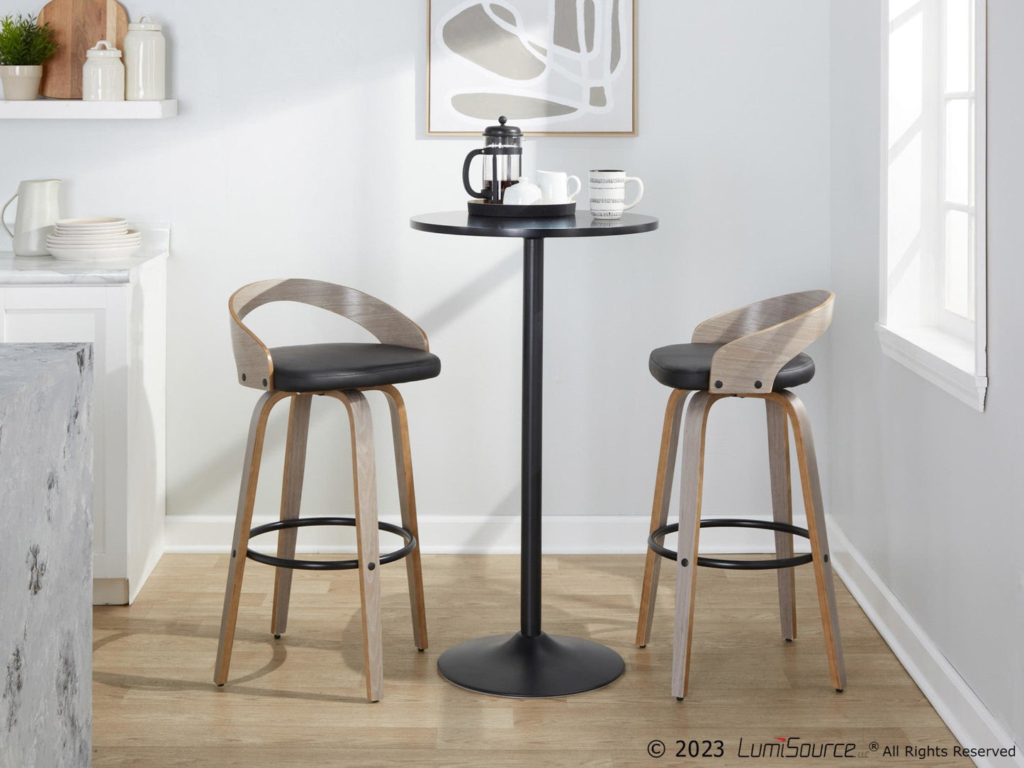 Majestic Office Furniture 30" Fixed-Height Barstool - Set of 2