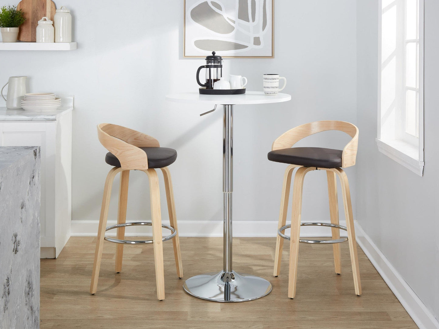 Majestic Office Furniture 30" Fixed-Height Barstool - Set of 2