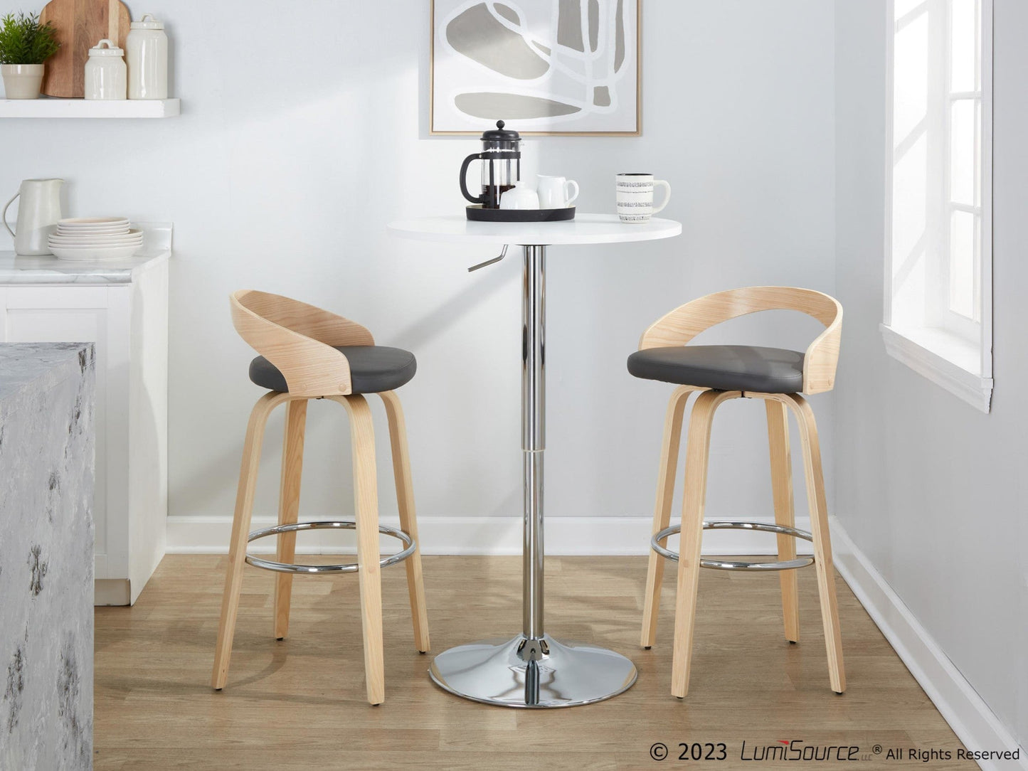 Majestic Office Furniture 30" Fixed-Height Barstool - Set of 2
