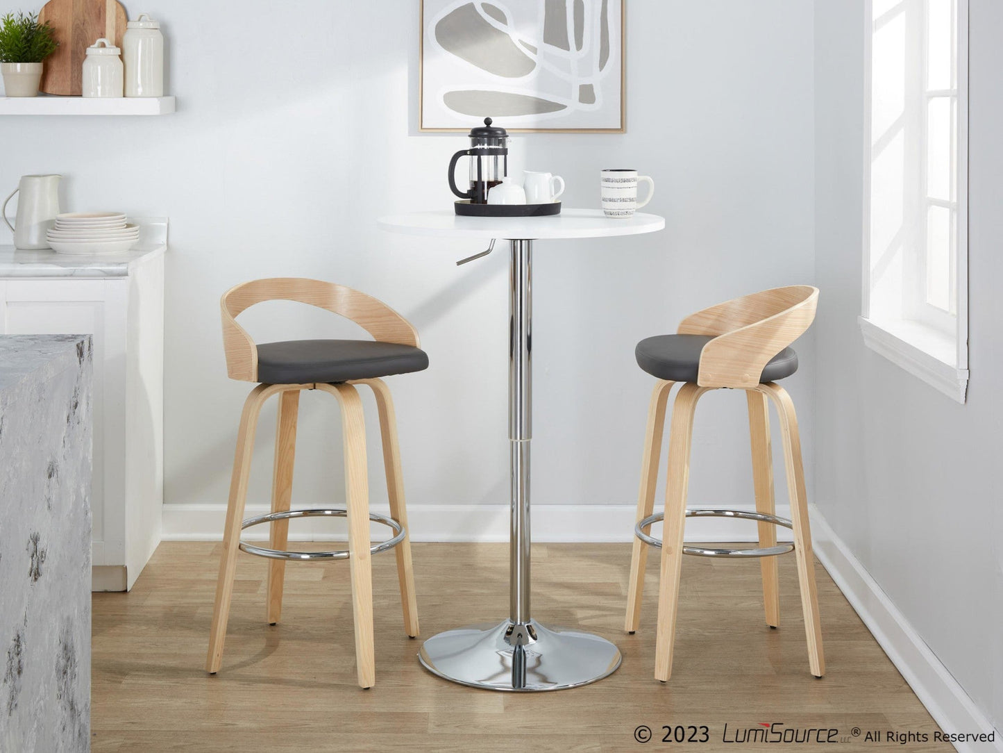 Majestic Office Furniture 30" Fixed-Height Barstool - Set of 2