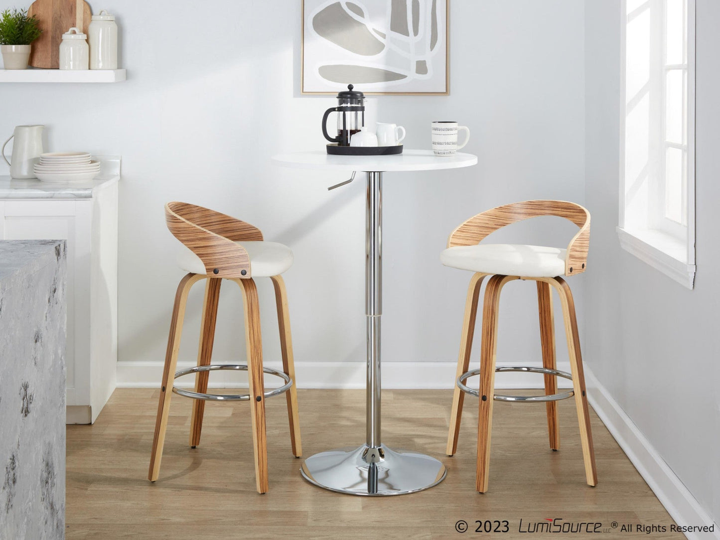 Majestic Office Furniture 30" Fixed-Height Barstool - Set of 2