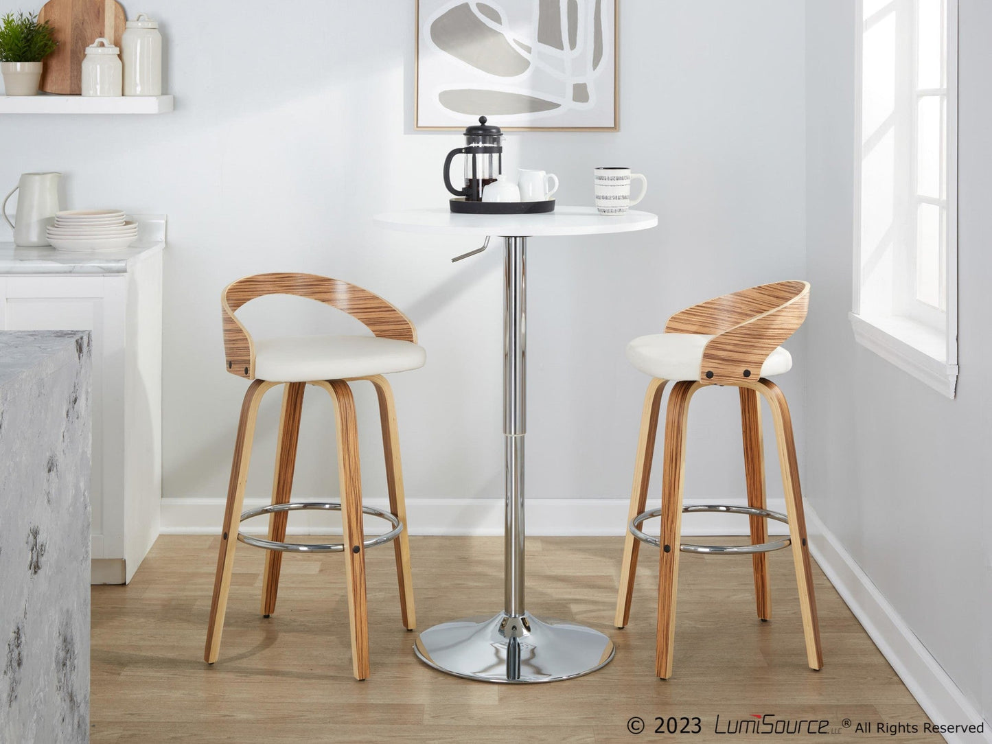 Majestic Office Furniture 30" Fixed-Height Barstool - Set of 2
