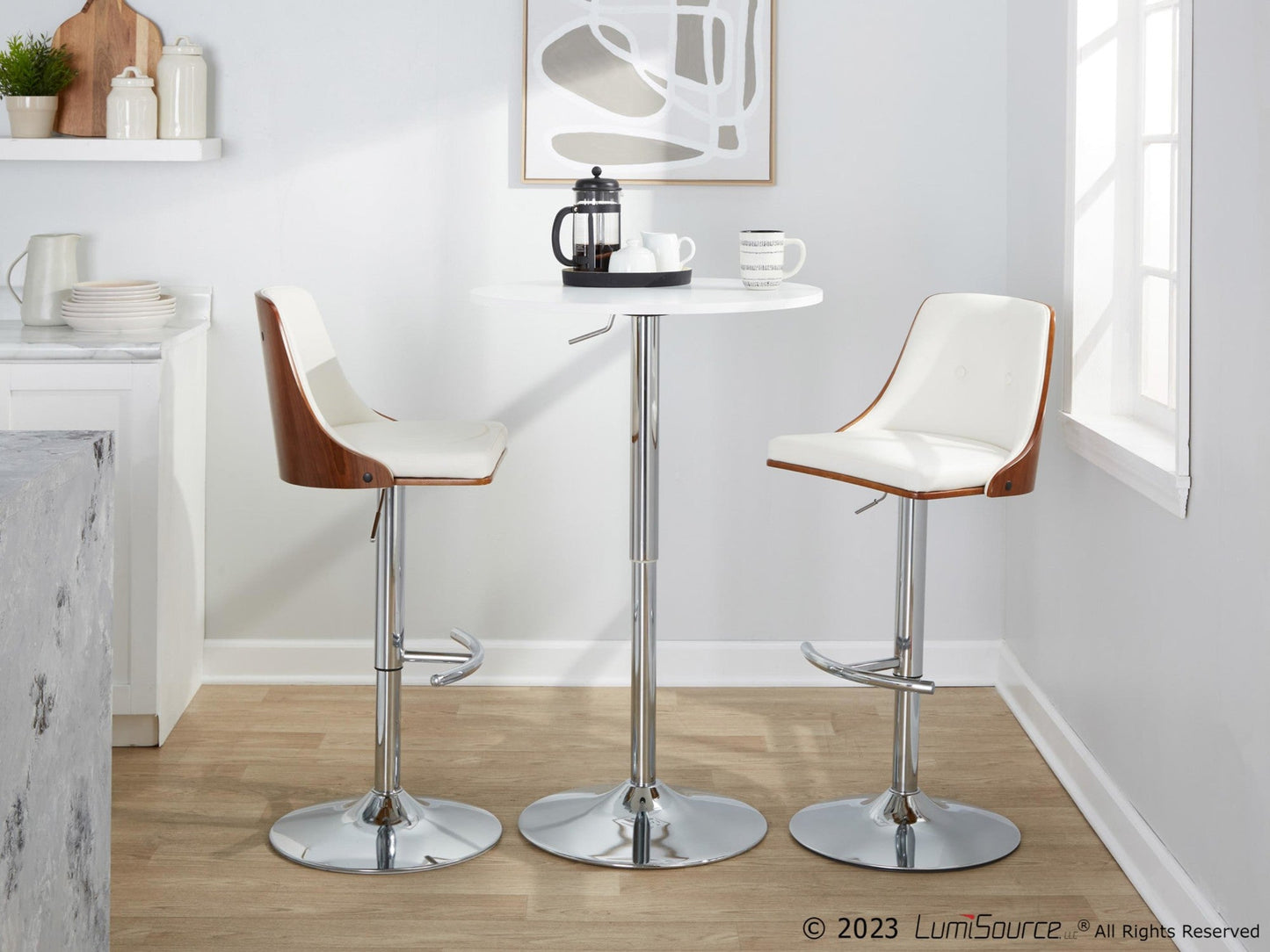 Majestic Office Furniture Adjustable Barstool - Set of 2