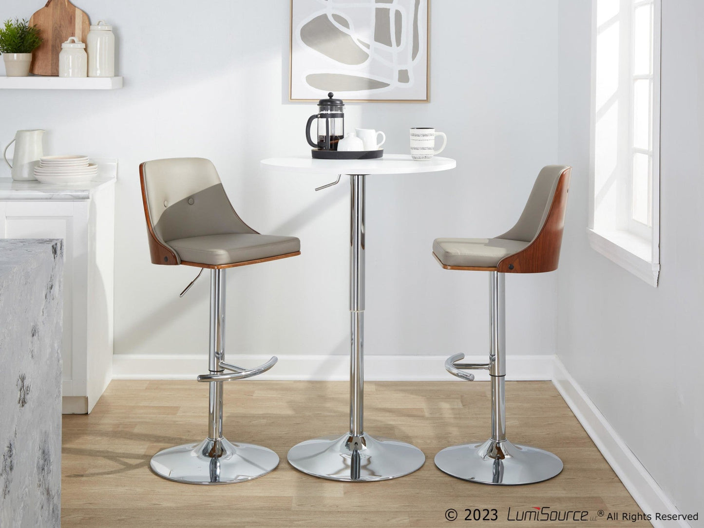 Majestic Office Furniture Adjustable Barstool - Set of 2