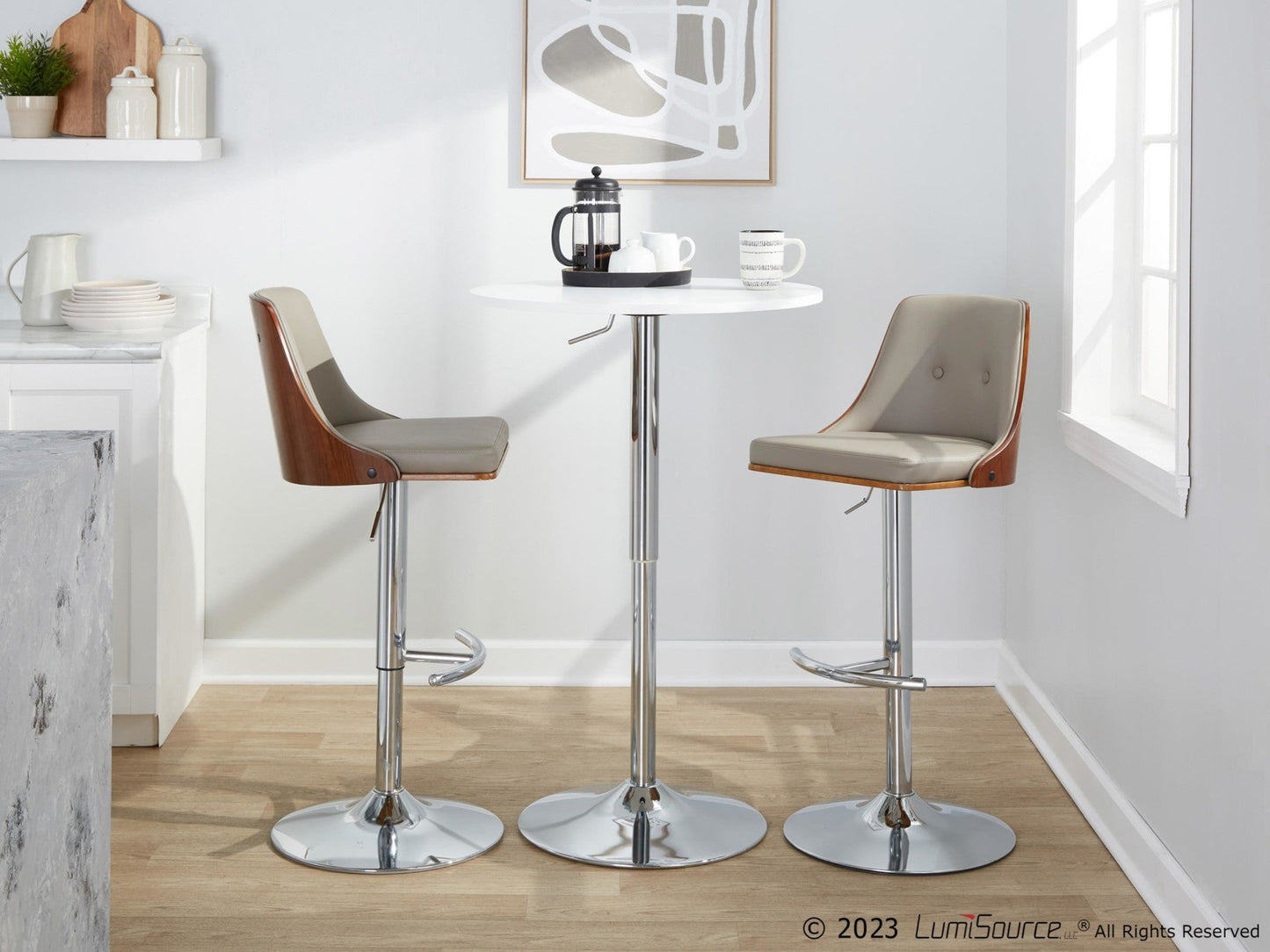 Majestic Office Furniture Adjustable Barstool - Set of 2
