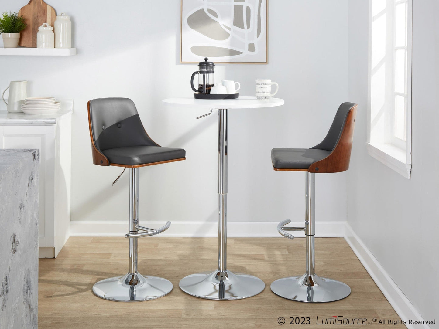 Majestic Office Furniture Adjustable Barstool - Set of 2
