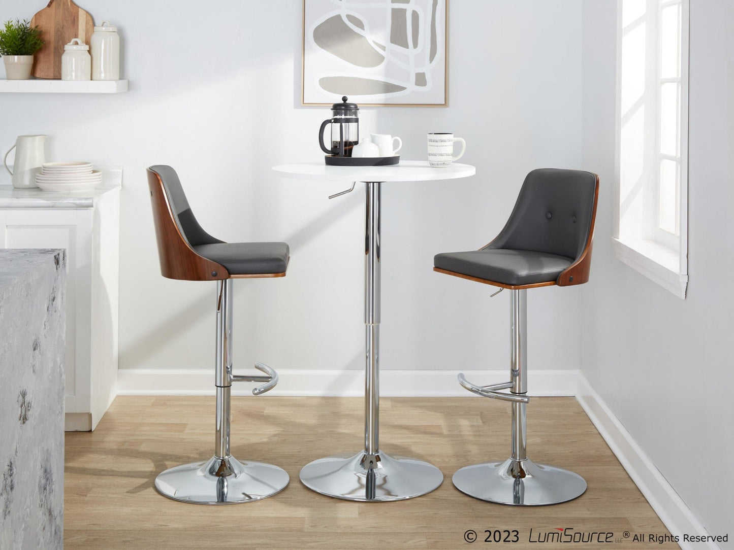 Majestic Office Furniture Adjustable Barstool - Set of 2