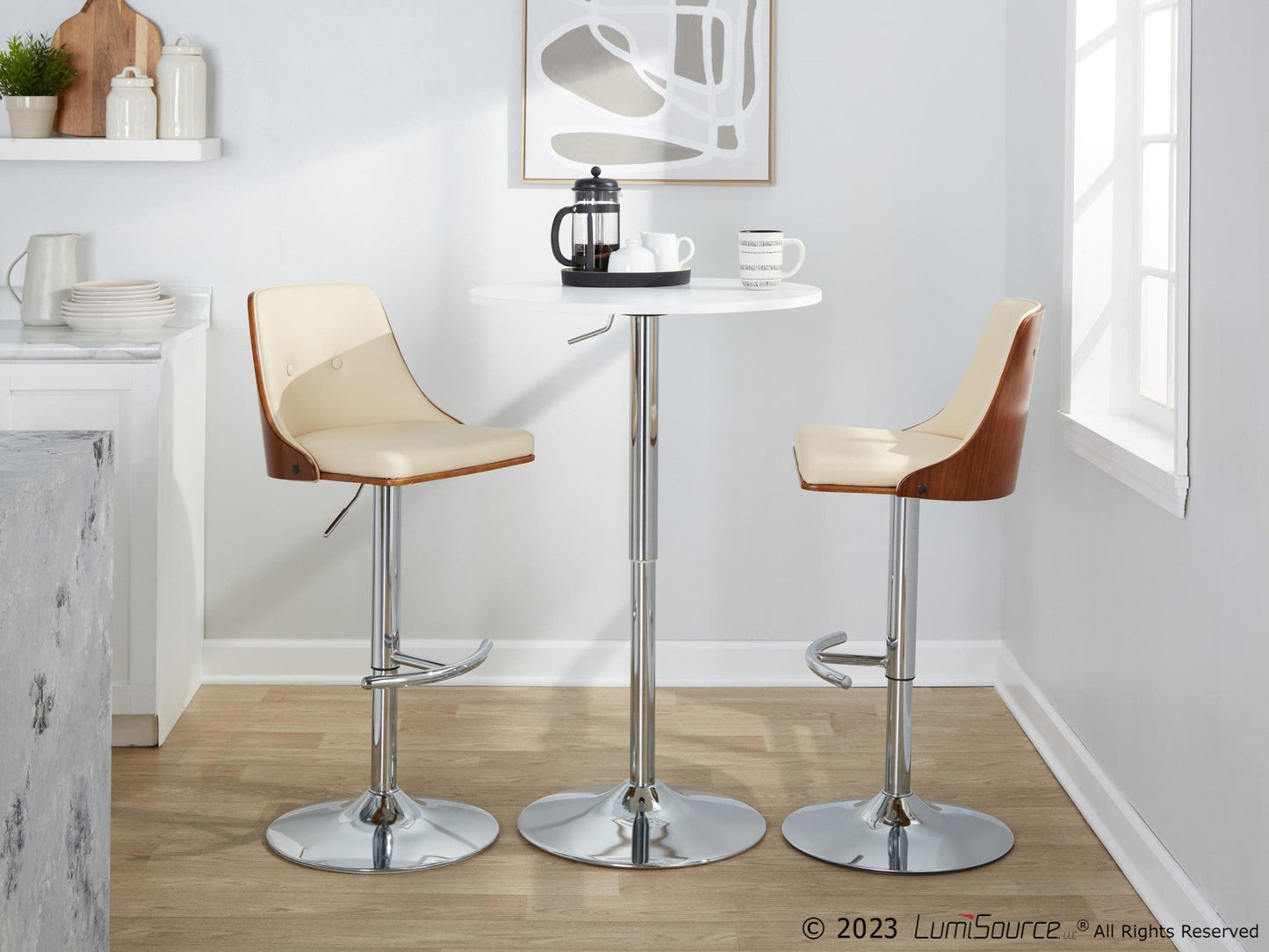 Majestic Office Furniture Adjustable Barstool - Set of 2