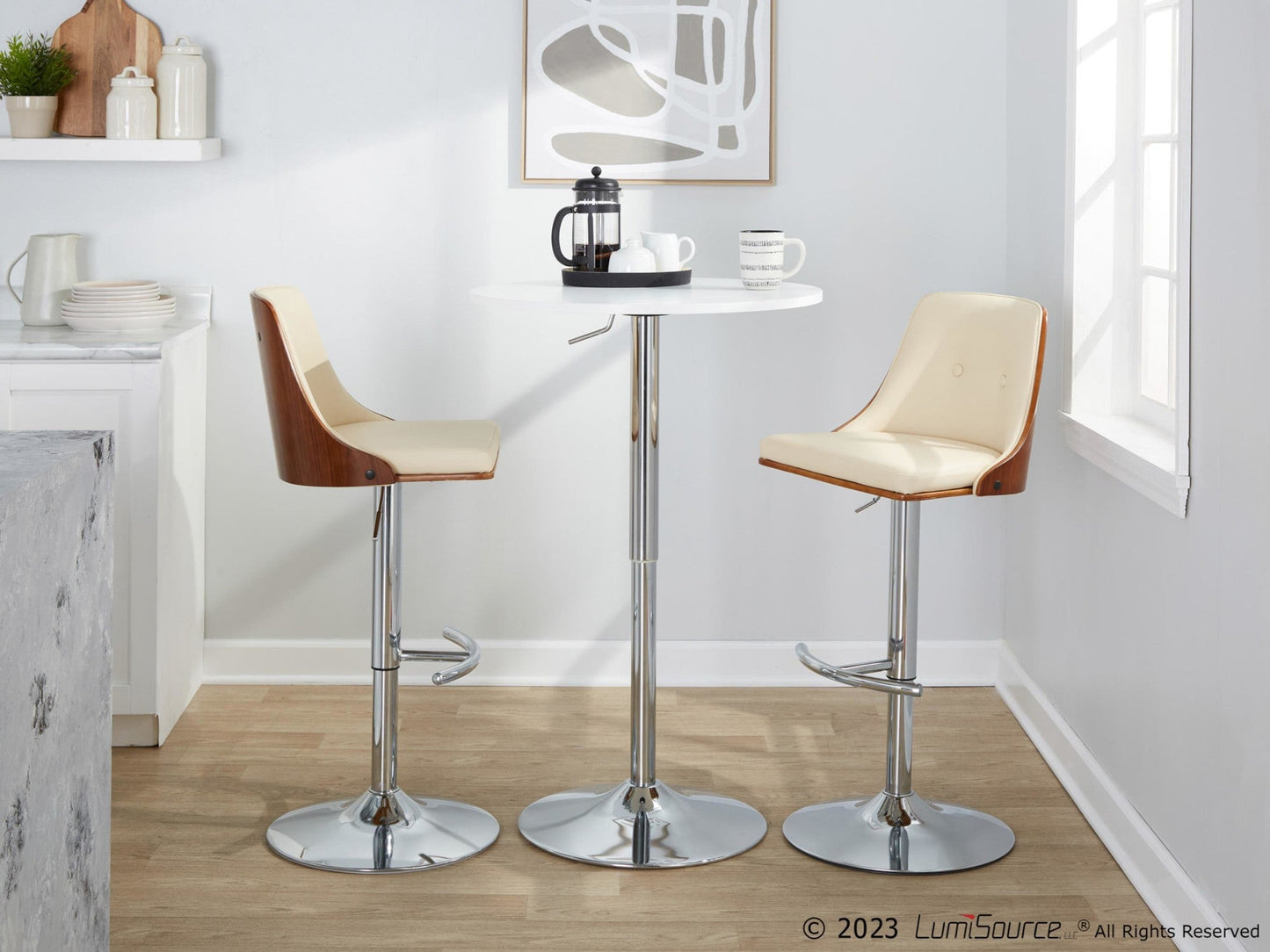 Majestic Office Furniture Adjustable Barstool - Set of 2