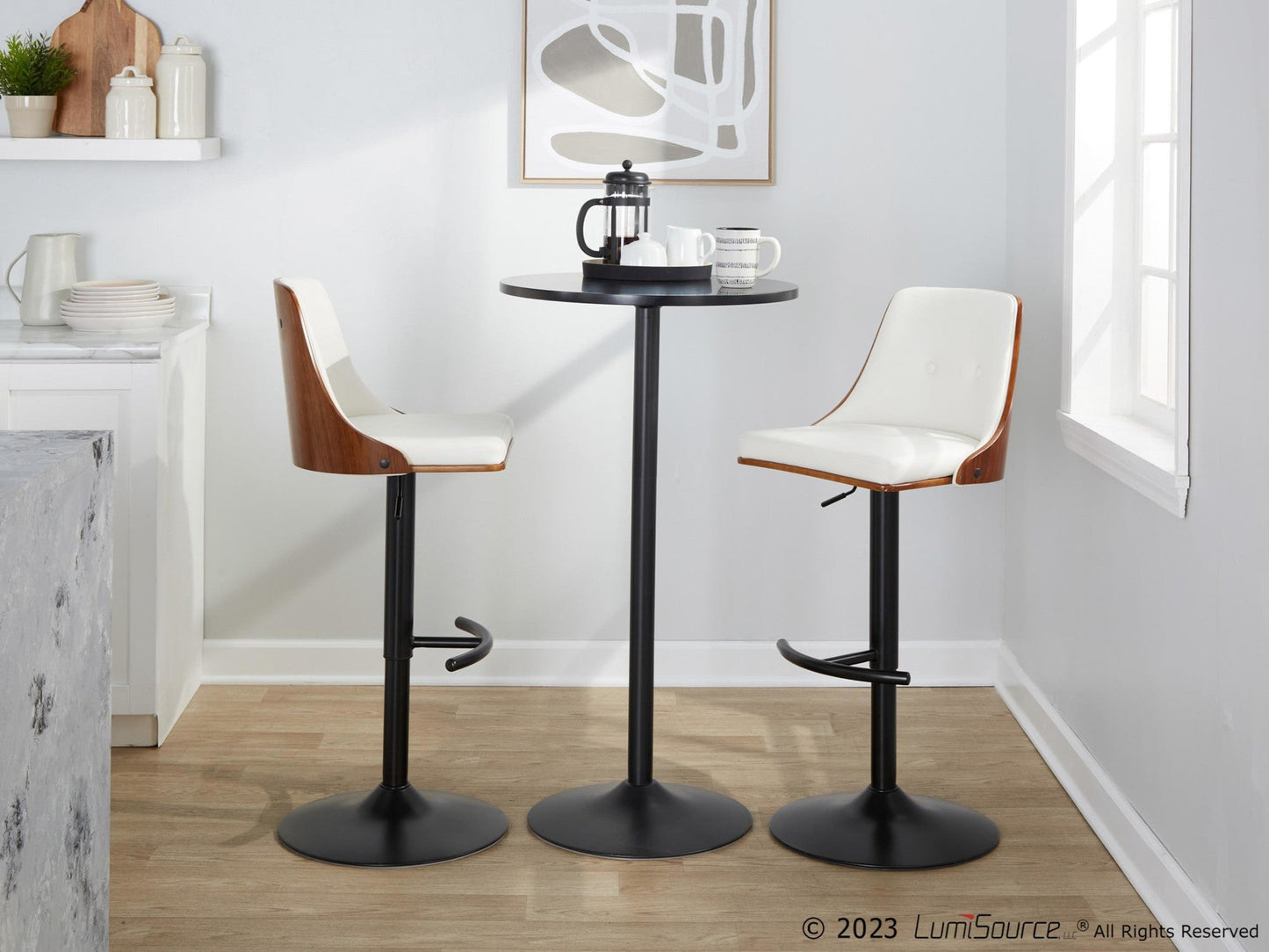 Majestic Office Furniture Adjustable Barstool - Set of 2