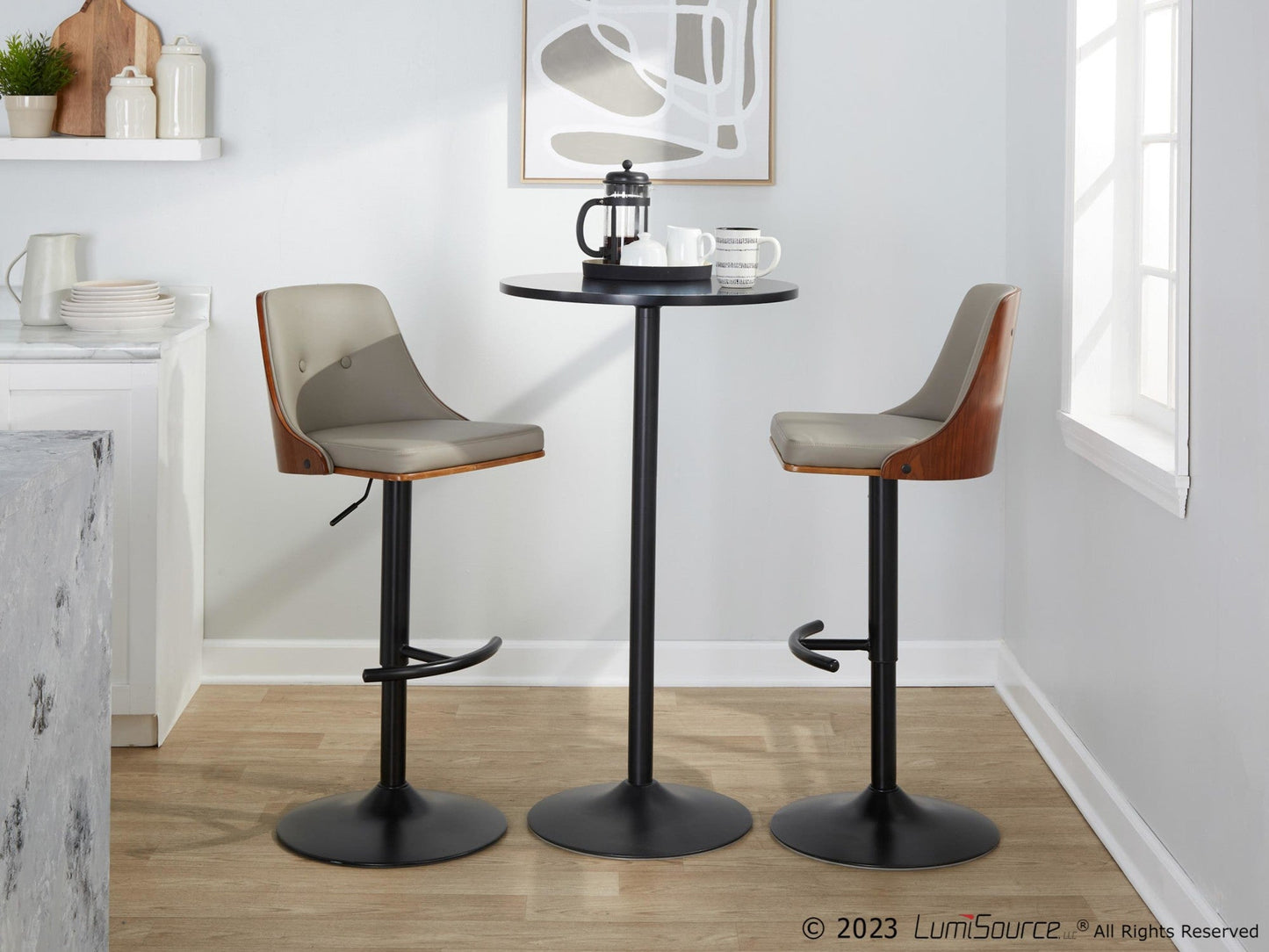 Majestic Office Furniture Adjustable Barstool - Set of 2