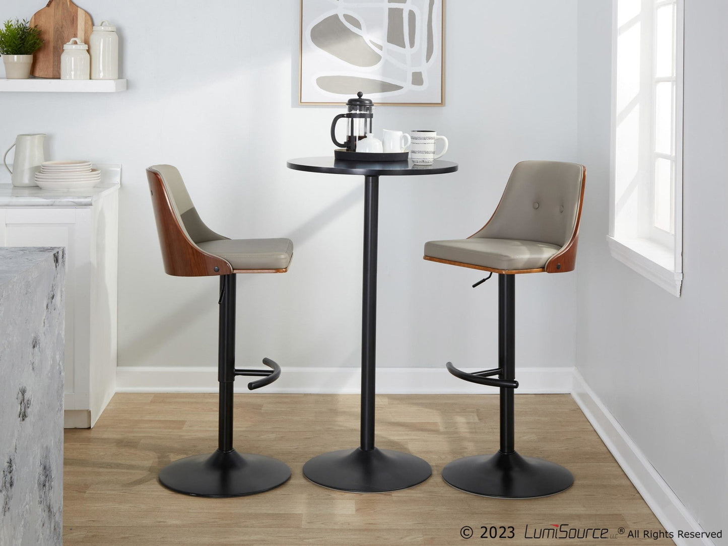 Majestic Office Furniture Adjustable Barstool - Set of 2