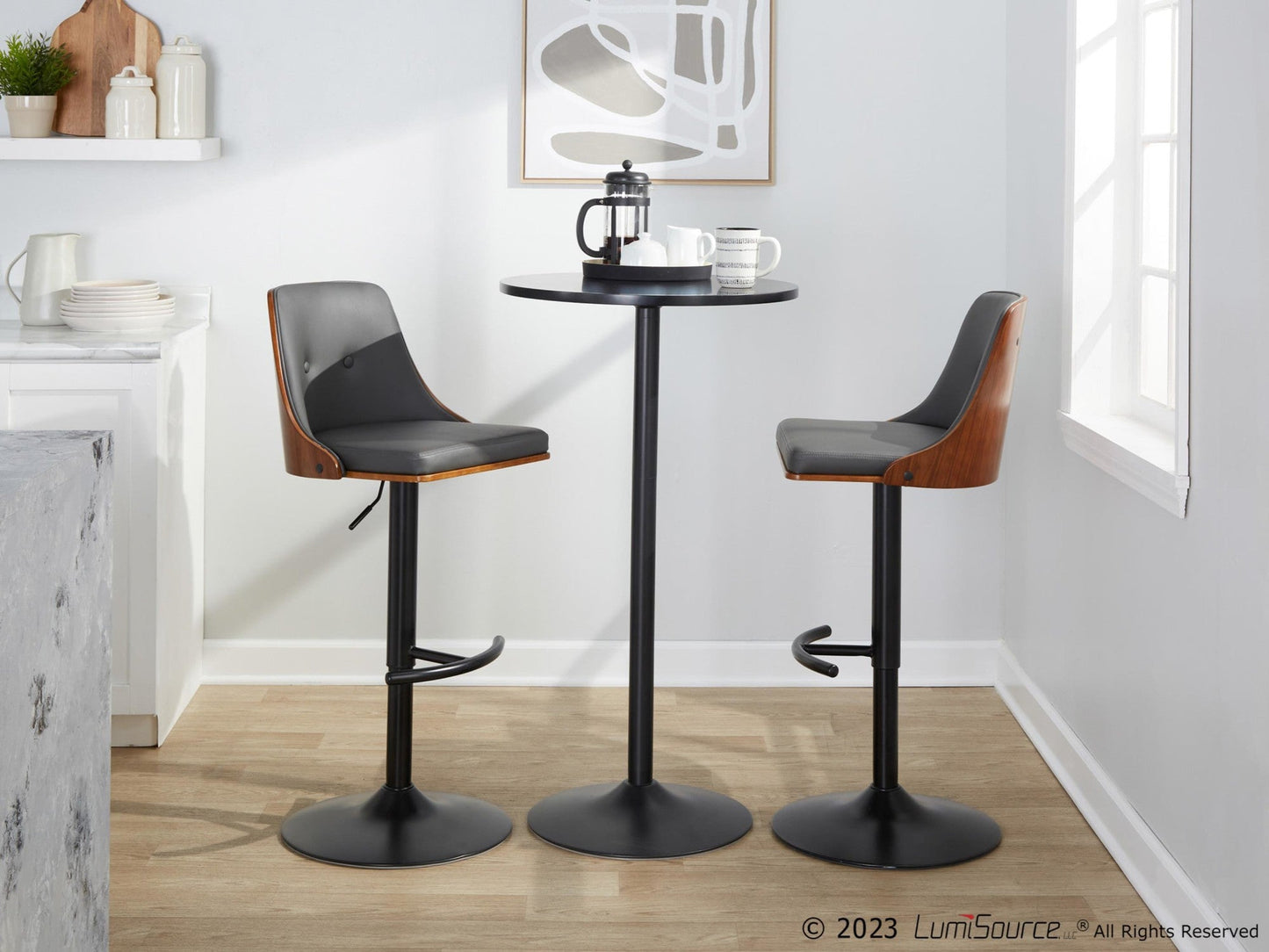 Majestic Office Furniture Adjustable Barstool - Set of 2