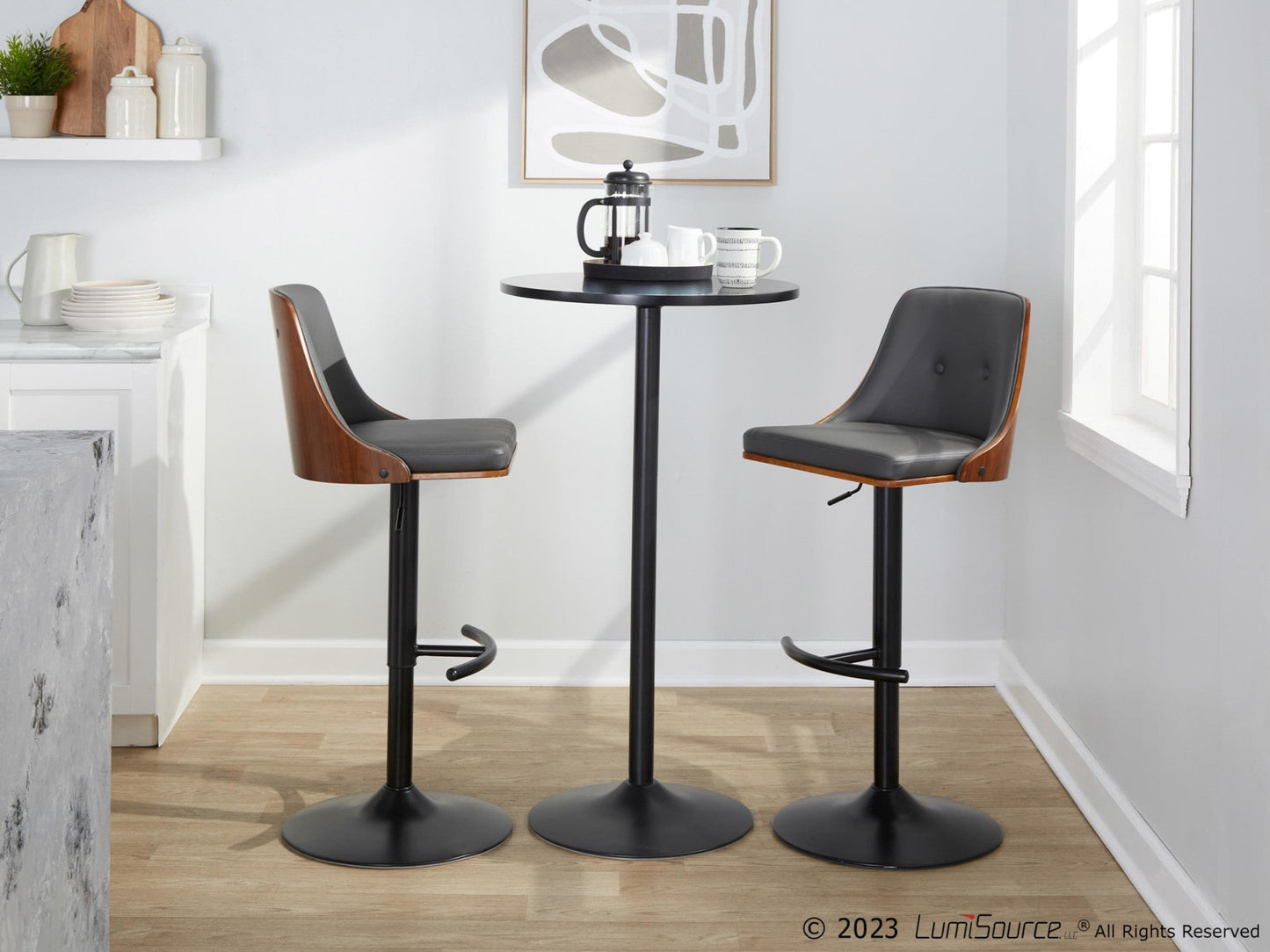 Majestic Office Furniture Adjustable Barstool - Set of 2