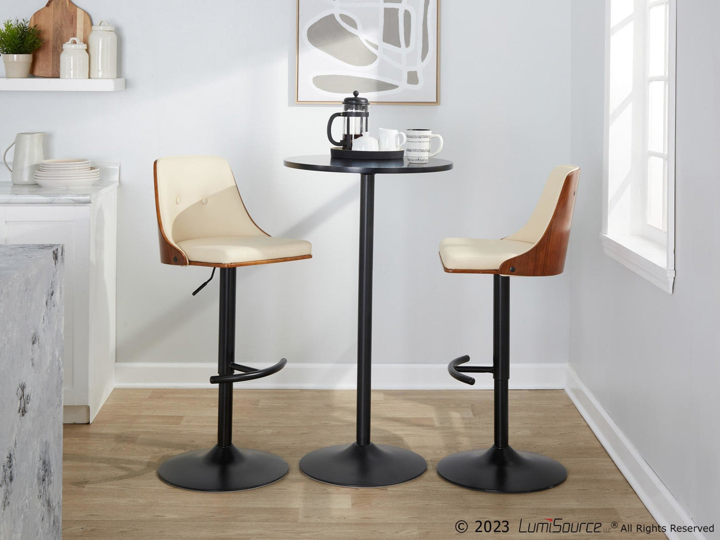 Majestic Office Furniture Adjustable Barstool - Set of 2
