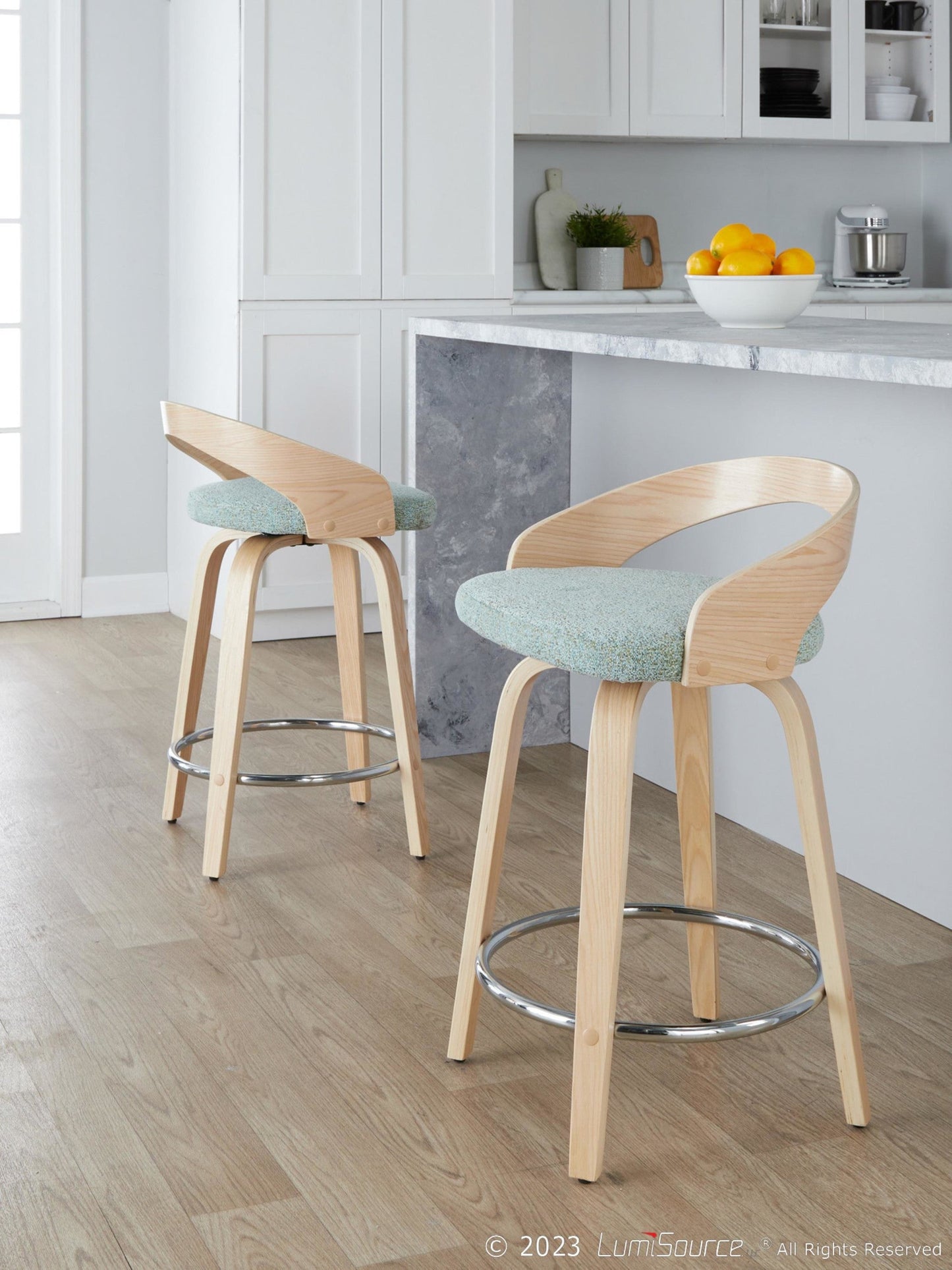 Majestic Office Furniture 24" Fixed-Height Counter Stool - Set of 2