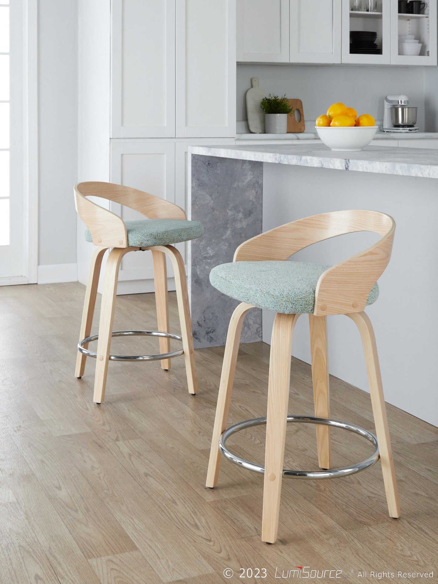 Majestic Office Furniture 24" Fixed-Height Counter Stool - Set of 2