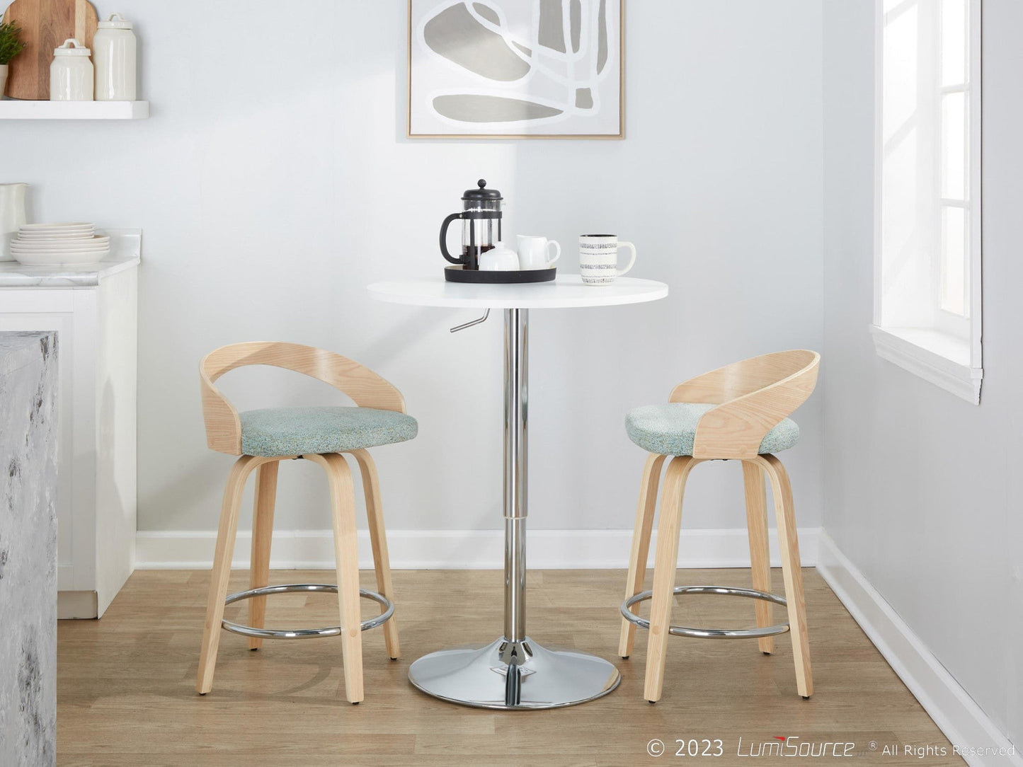 Majestic Office Furniture 24" Fixed-Height Counter Stool - Set of 2