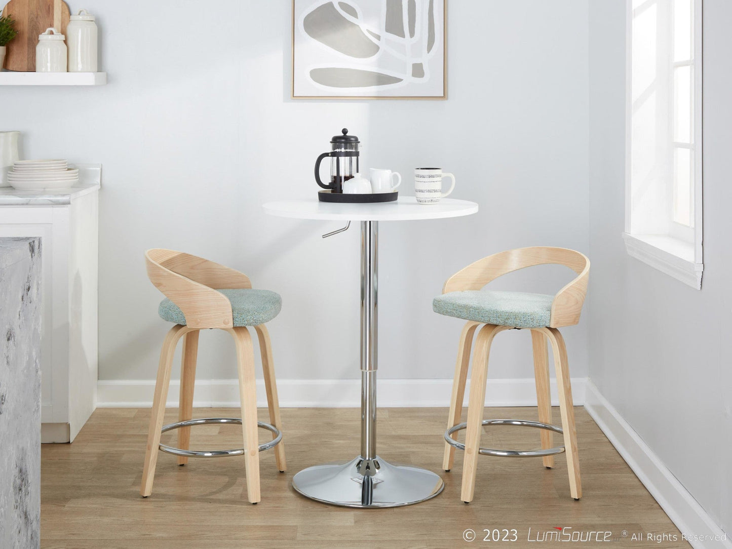 Majestic Office Furniture 24" Fixed-Height Counter Stool - Set of 2