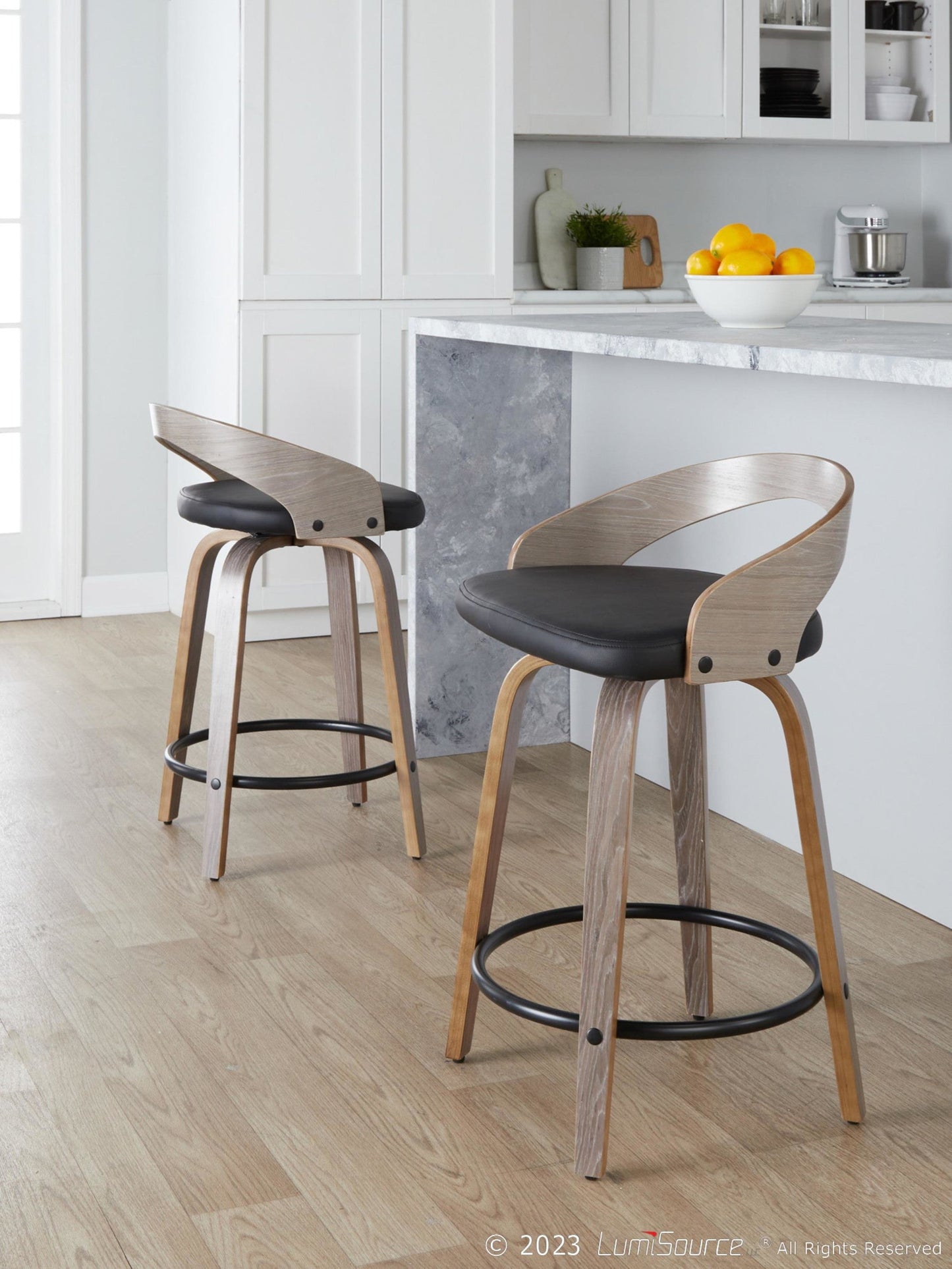 Majestic Office Furniture 24" Fixed-Height Counter Stool - Set of 2