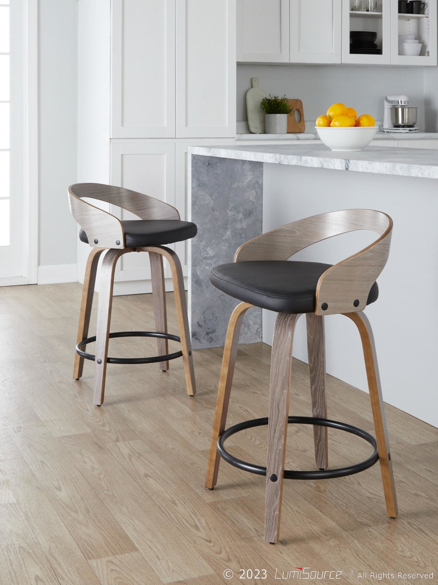 Majestic Office Furniture 24" Fixed-Height Counter Stool - Set of 2