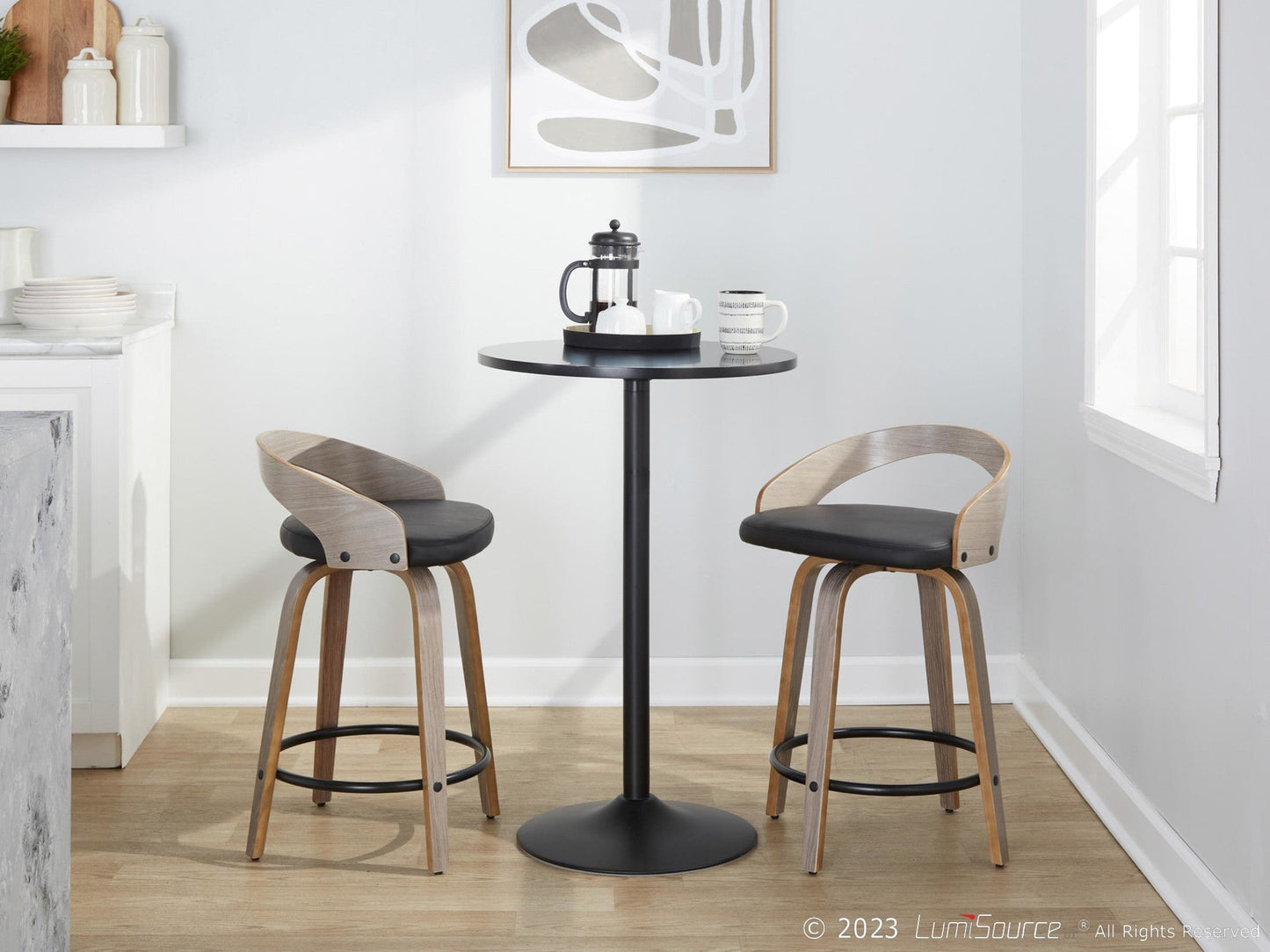 Majestic Office Furniture 24" Fixed-Height Counter Stool - Set of 2