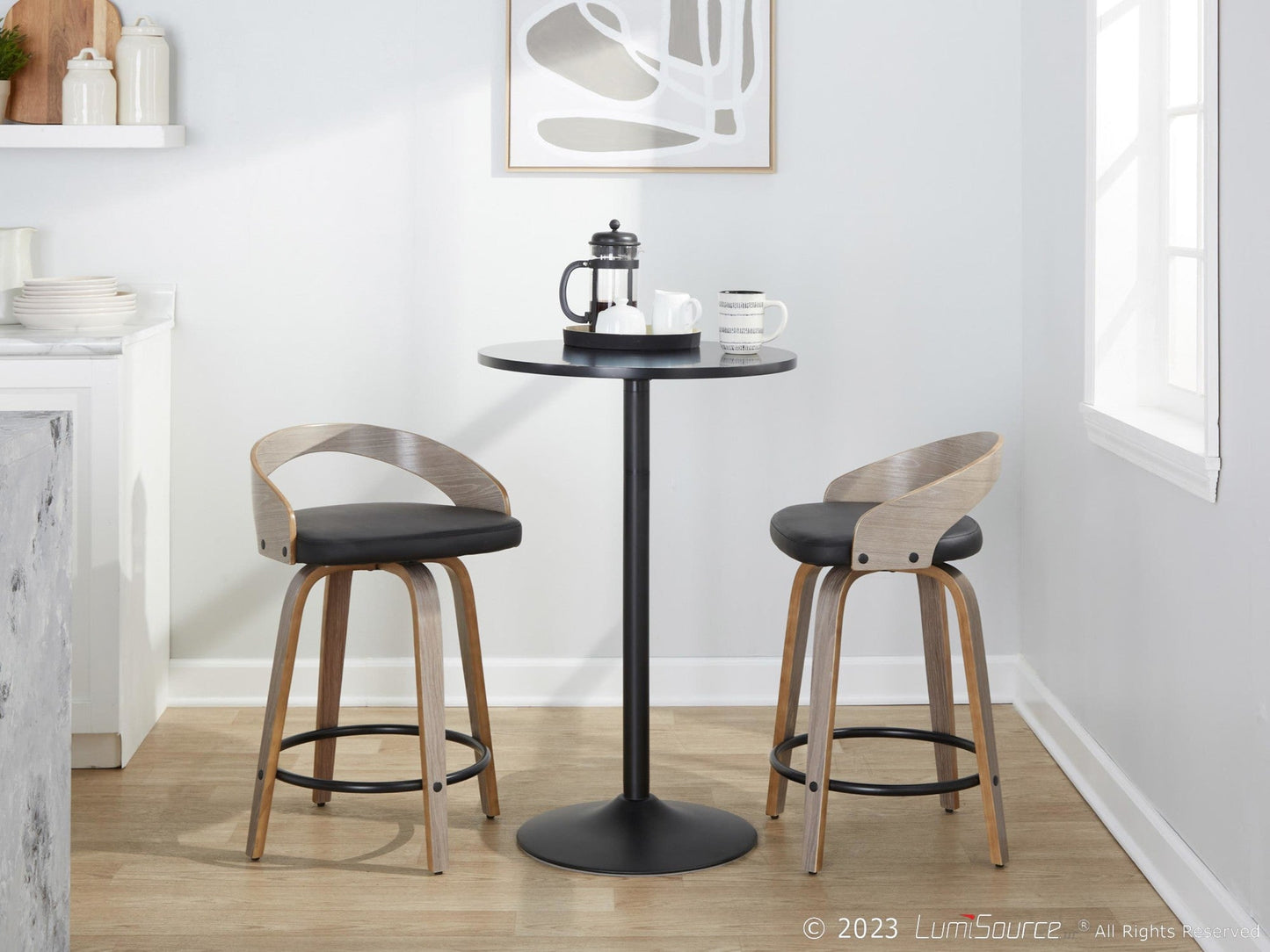 Majestic Office Furniture 24" Fixed-Height Counter Stool - Set of 2