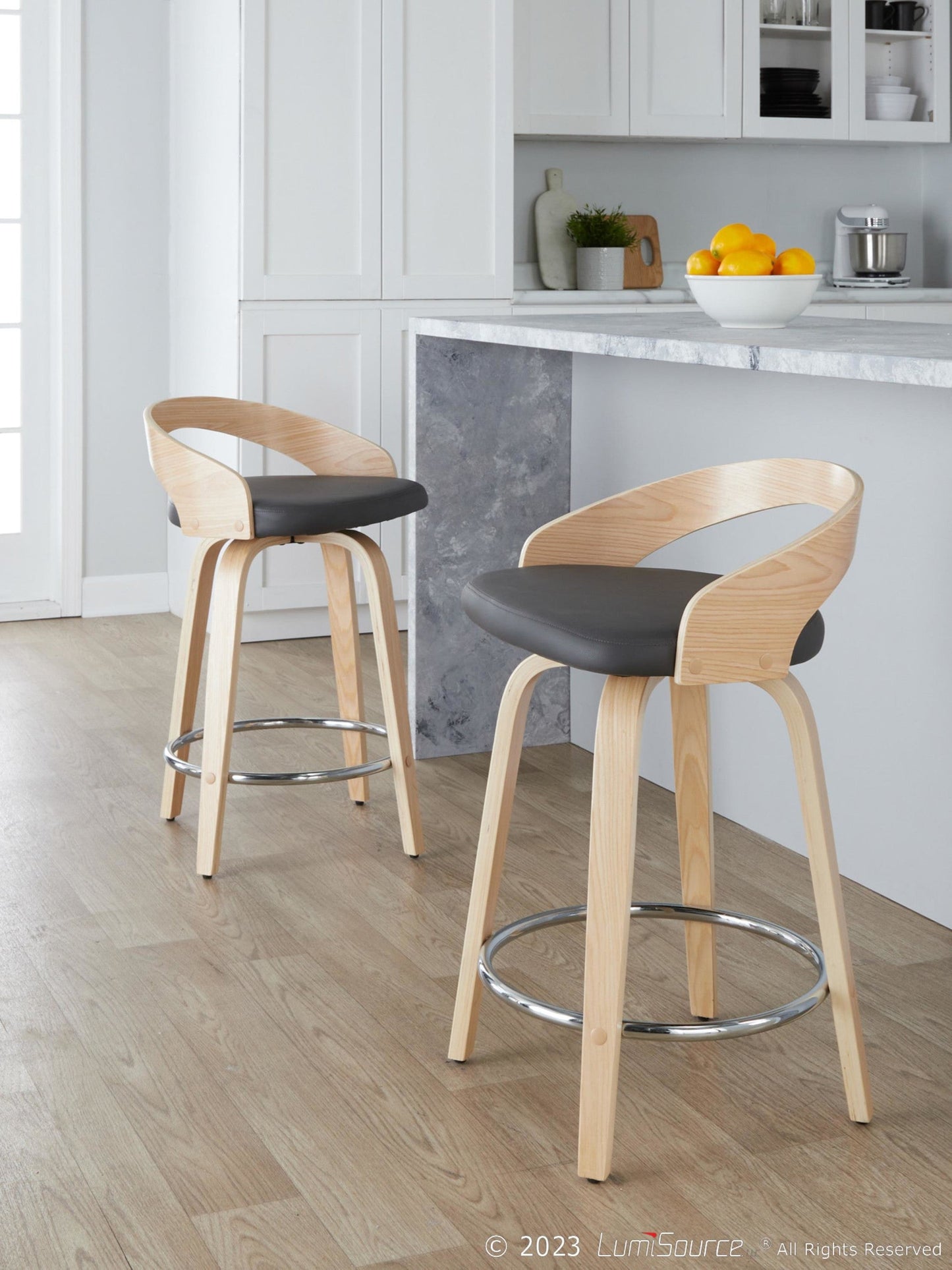 Majestic Office Furniture 24" Fixed-Height Counter Stool - Set of 2