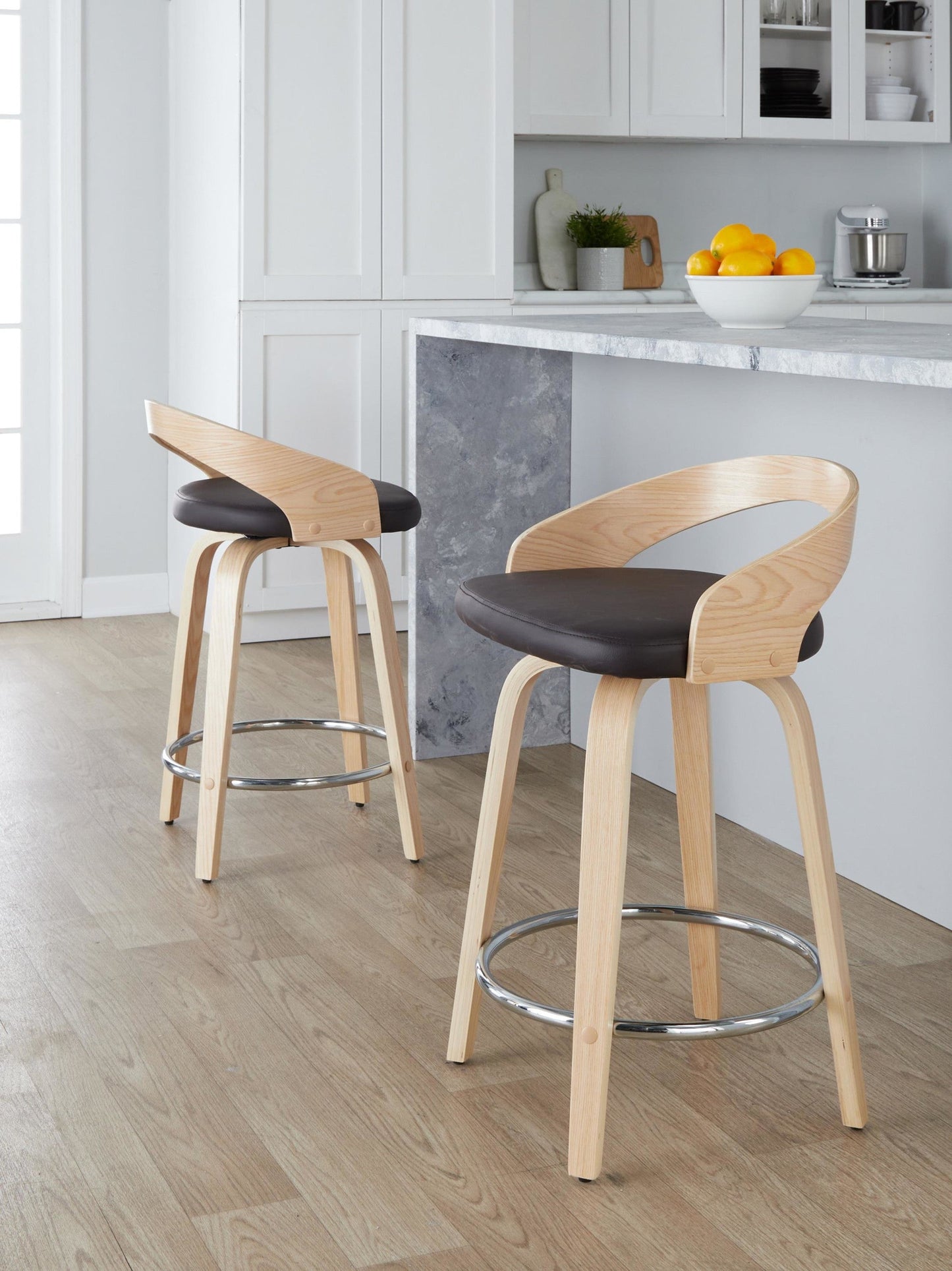 Majestic Office Furniture 24" Fixed-Height Counter Stool - Set of 2
