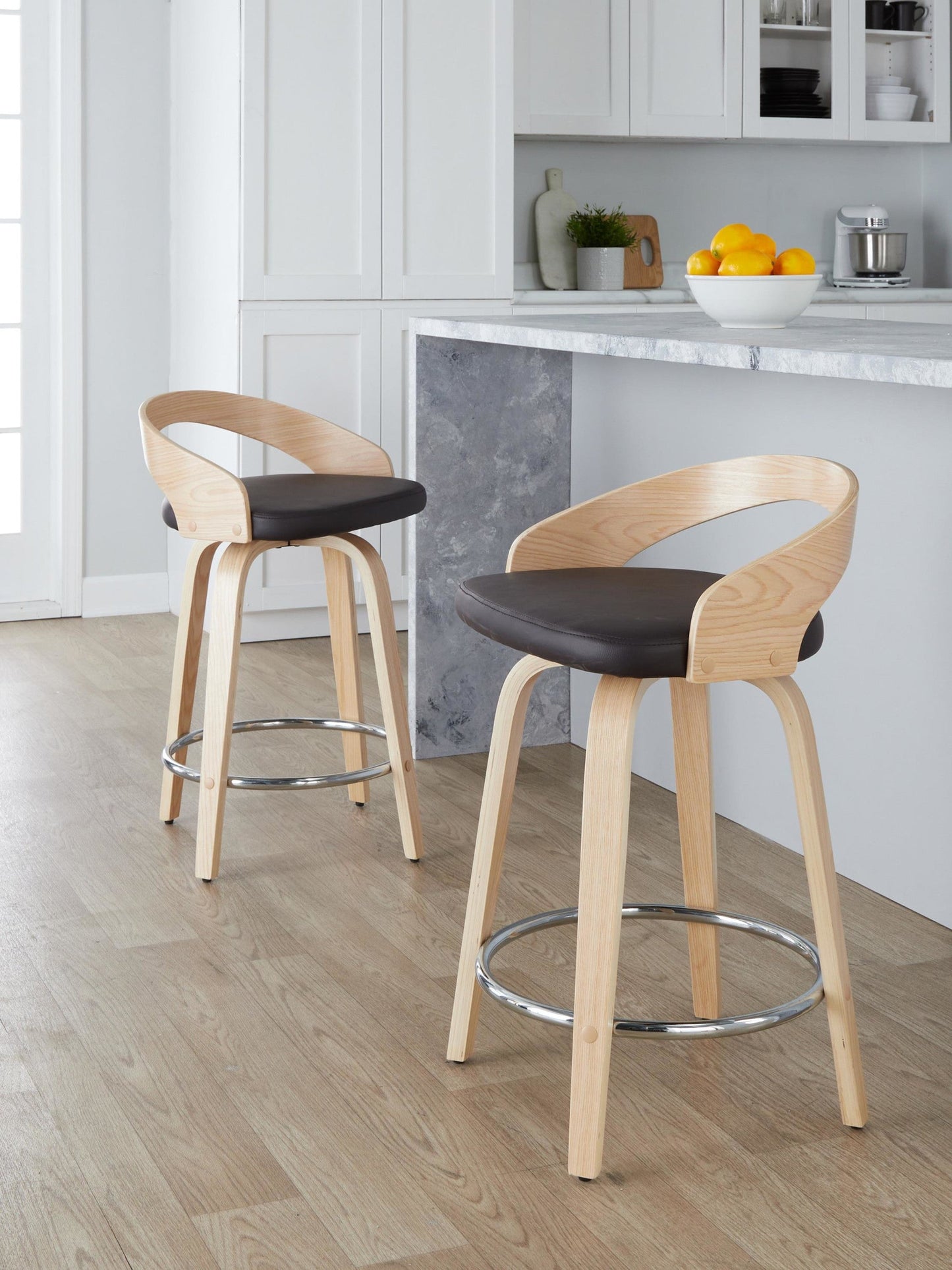 Majestic Office Furniture 24" Fixed-Height Counter Stool - Set of 2