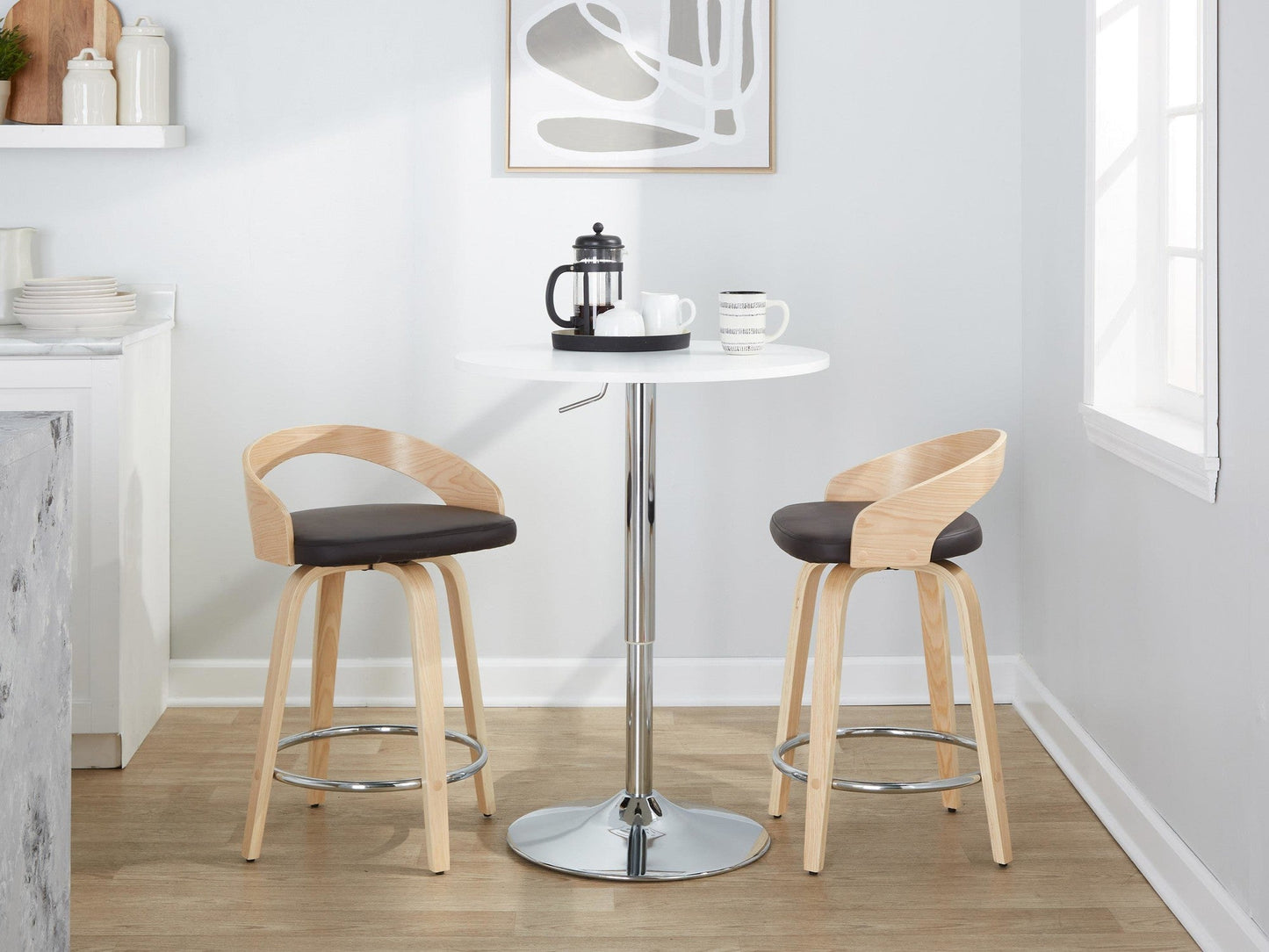 Majestic Office Furniture 24" Fixed-Height Counter Stool - Set of 2