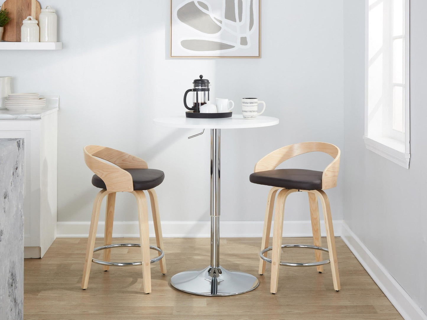 Majestic Office Furniture 24" Fixed-Height Counter Stool - Set of 2