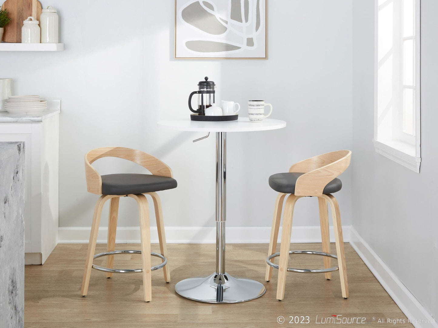Majestic Office Furniture 24" Fixed-Height Counter Stool - Set of 2