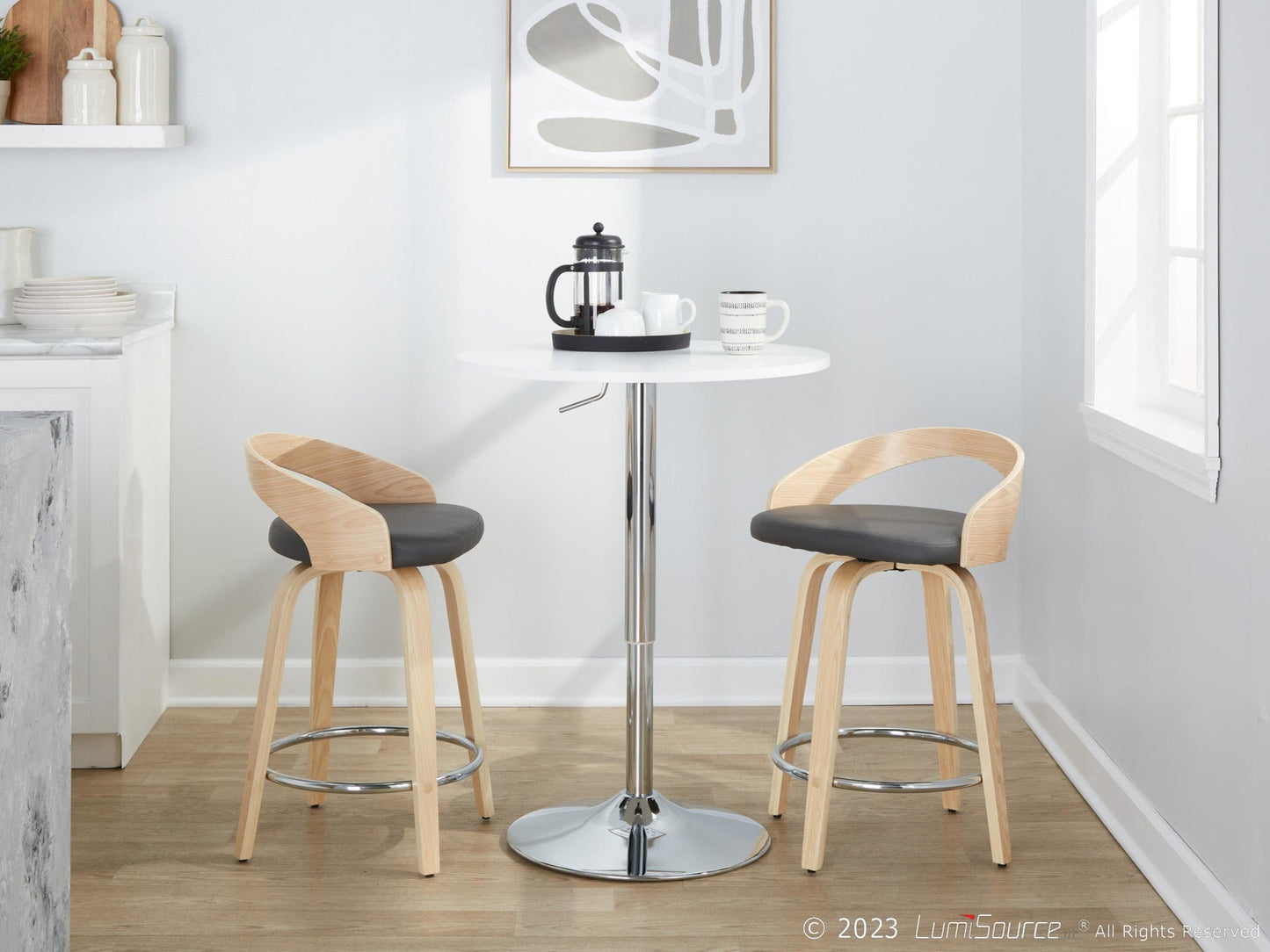 Majestic Office Furniture 24" Fixed-Height Counter Stool - Set of 2