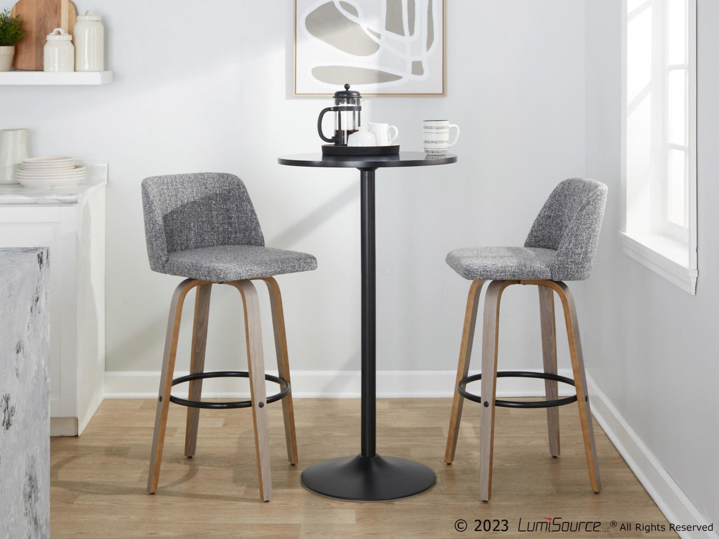 Majestic Office Furniture 30" Fixed-Height Barstool - Set of 2