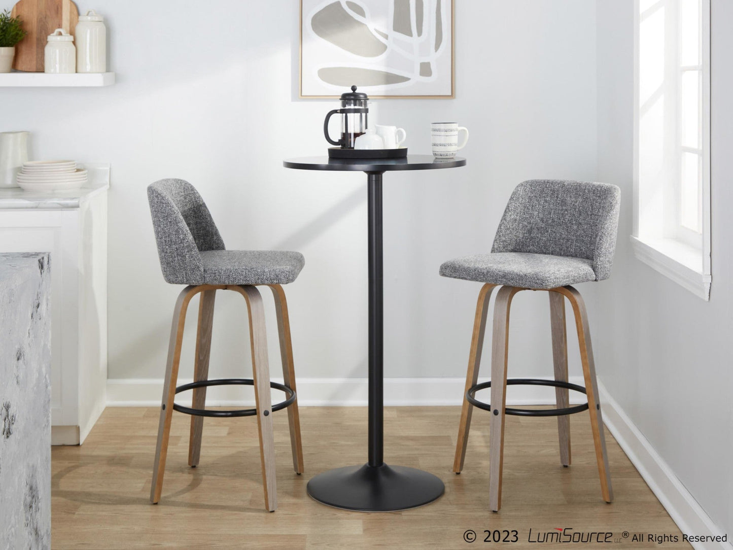 Majestic Office Furniture 30" Fixed-Height Barstool - Set of 2