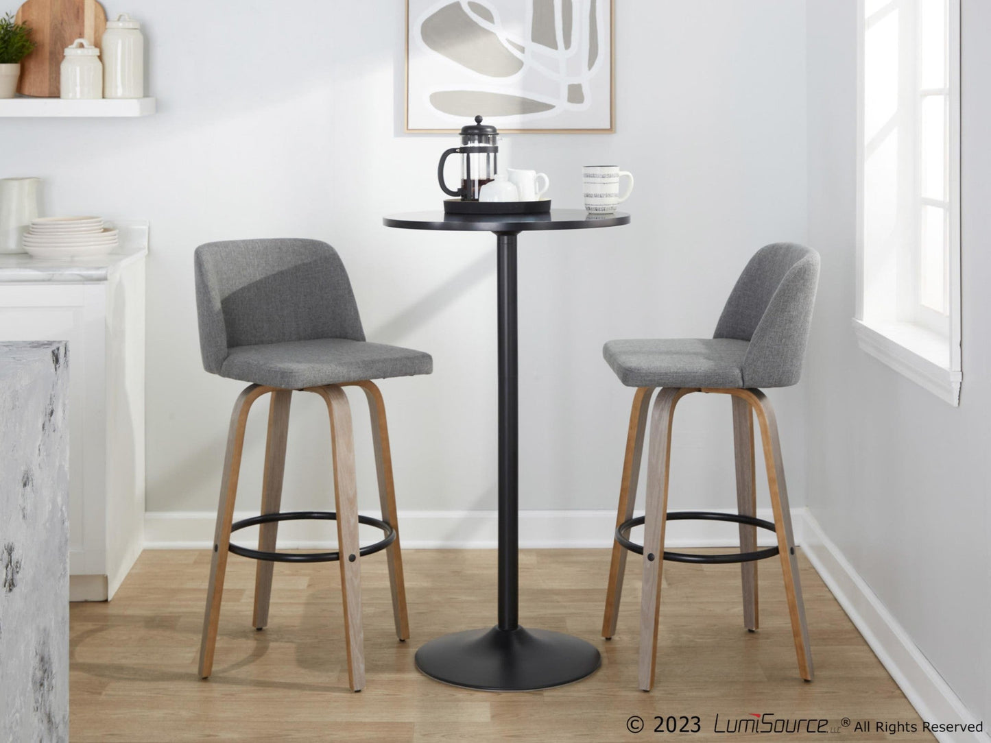 Majestic Office Furniture 30" Fixed-Height Barstool - Set of 2