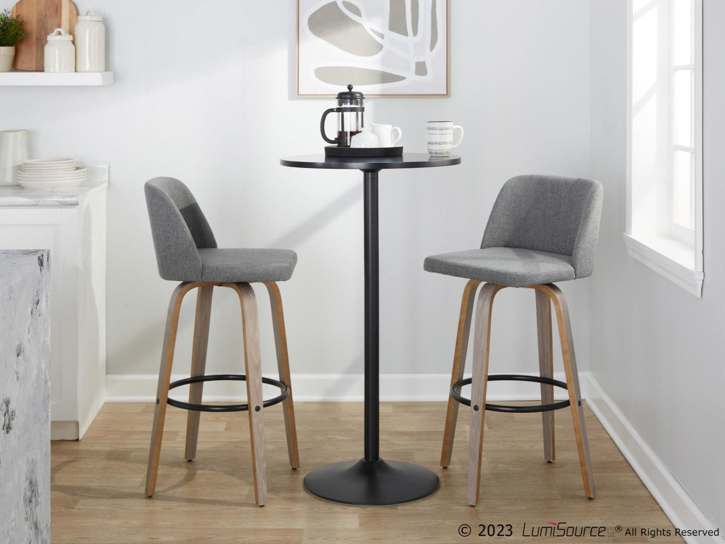Majestic Office Furniture 30" Fixed-Height Barstool - Set of 2