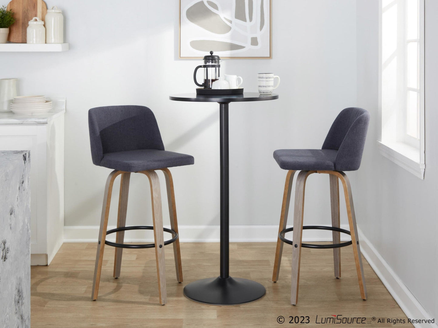 Majestic Office Furniture 30" Fixed-Height Barstool - Set of 2