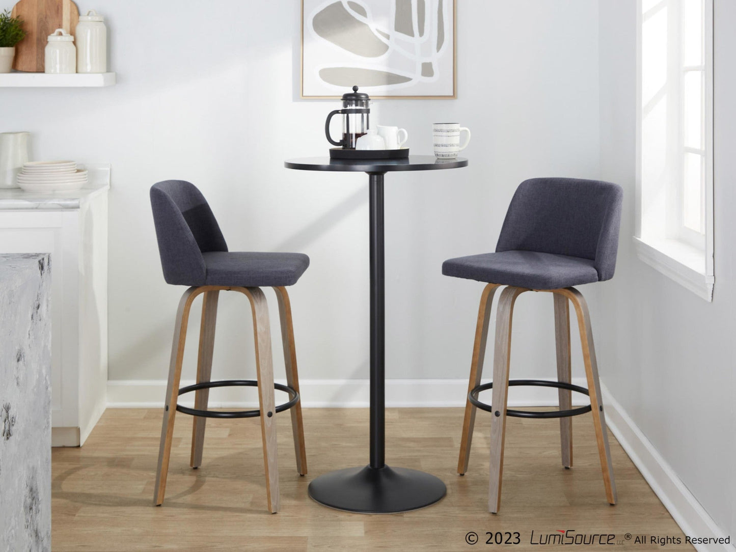 Majestic Office Furniture 30" Fixed-Height Barstool - Set of 2