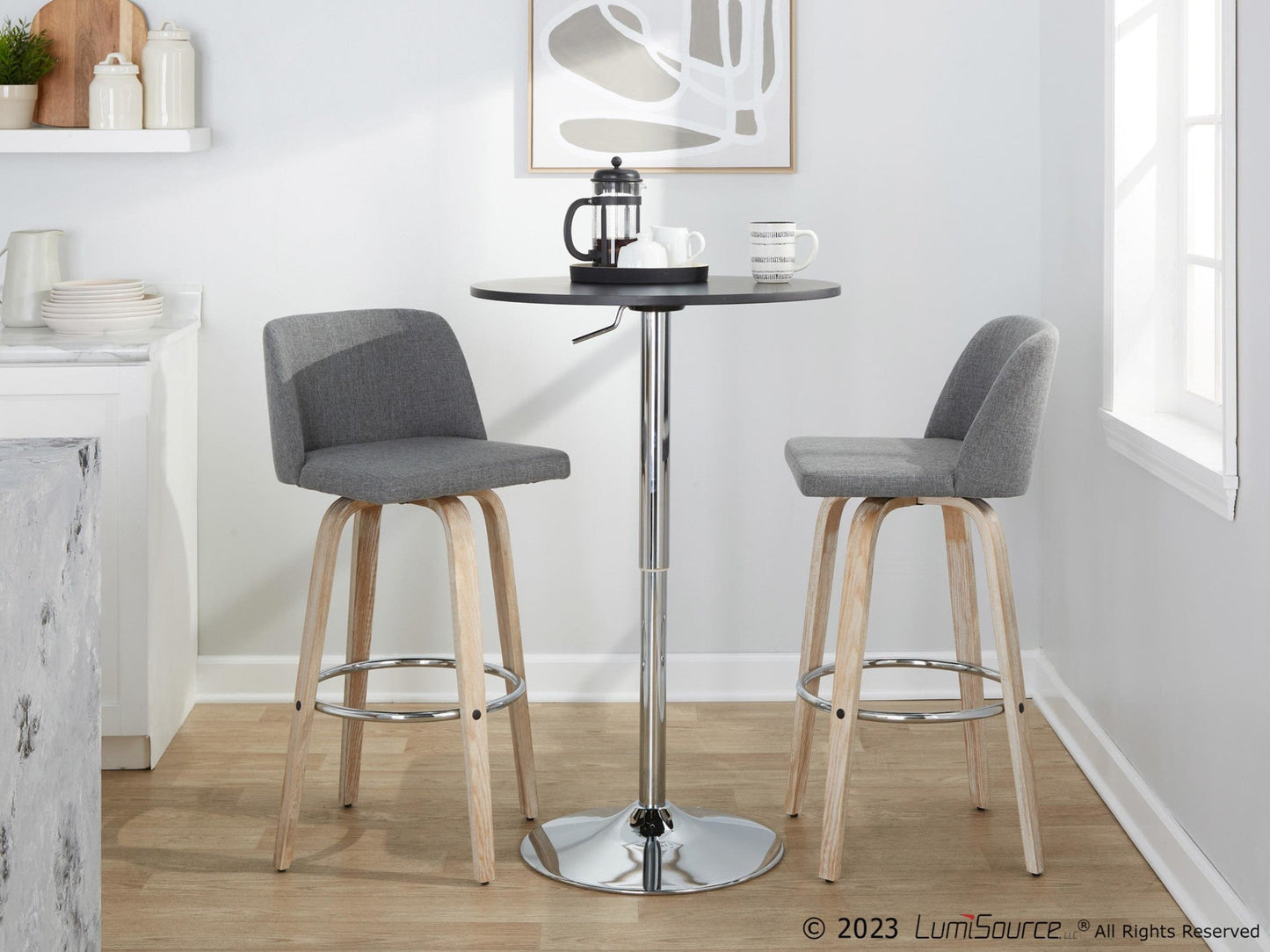 Majestic Office Furniture 30" Fixed-Height Barstool - Set of 2