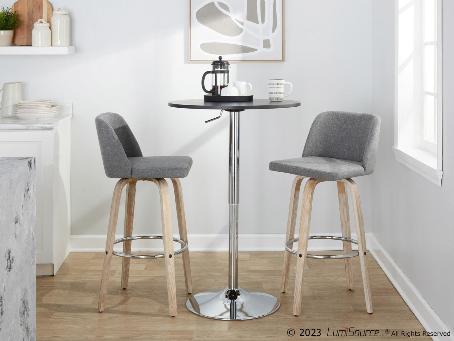 Majestic Office Furniture 30" Fixed-Height Barstool - Set of 2