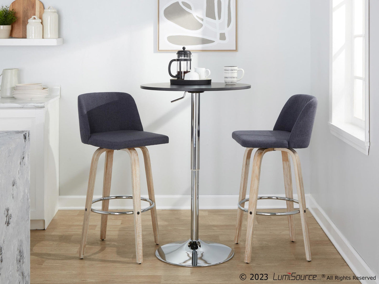 Majestic Office Furniture 30" Fixed-Height Barstool - Set of 2