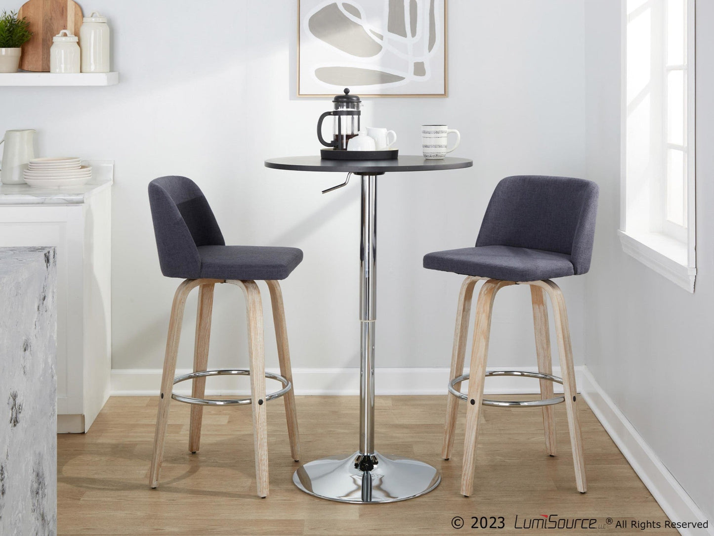 Majestic Office Furniture 30" Fixed-Height Barstool - Set of 2