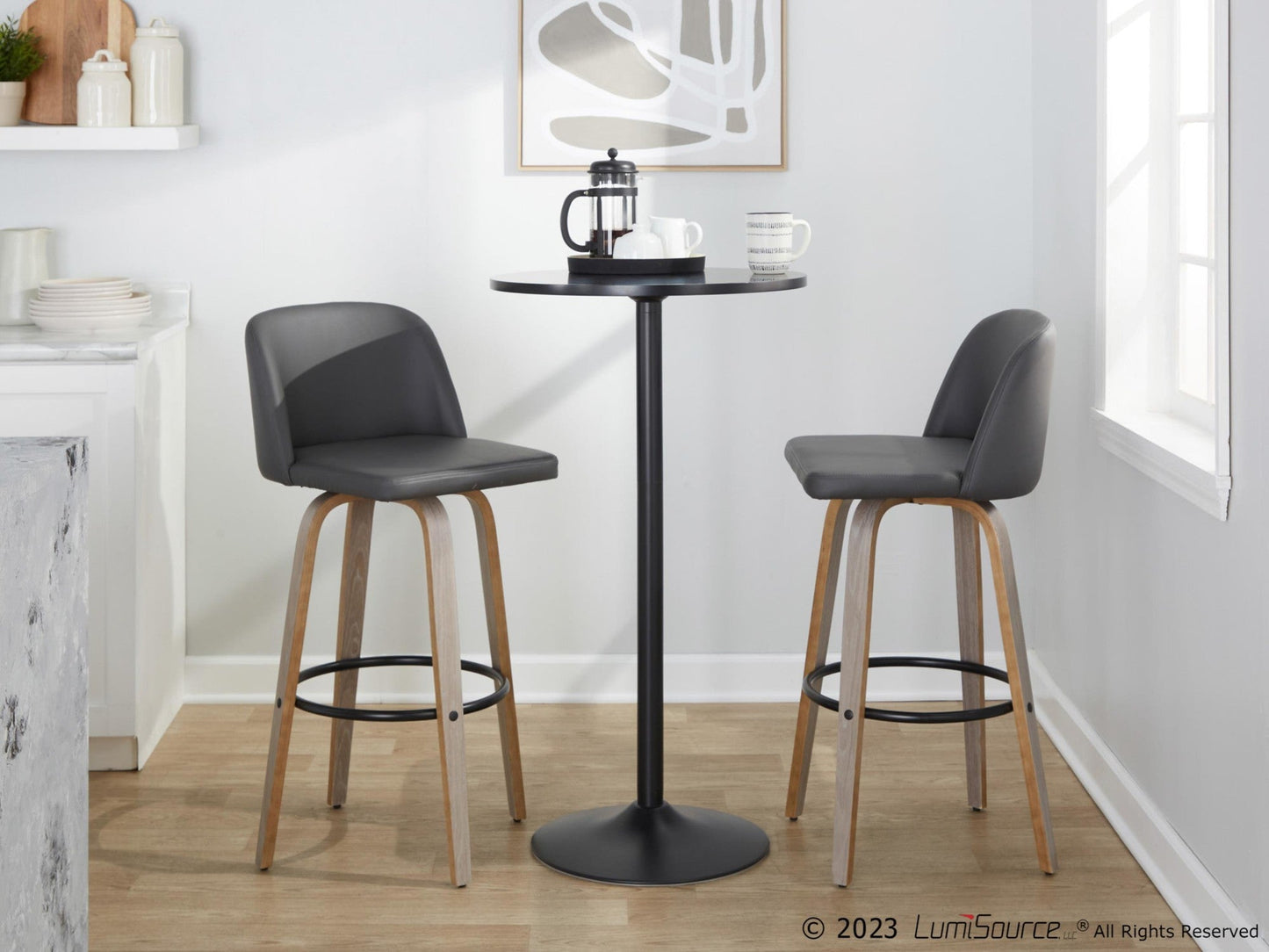 Majestic Office Furniture 30" Fixed-Height Barstool - Set of 2