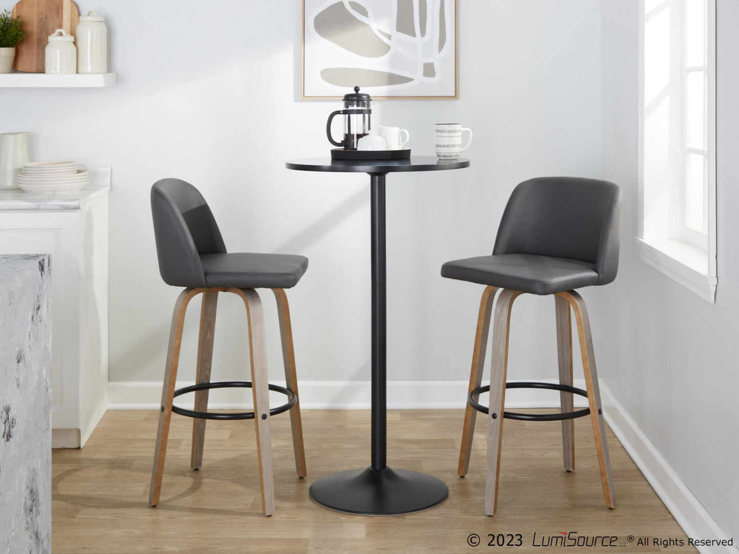 Majestic Office Furniture 30" Fixed-Height Barstool - Set of 2